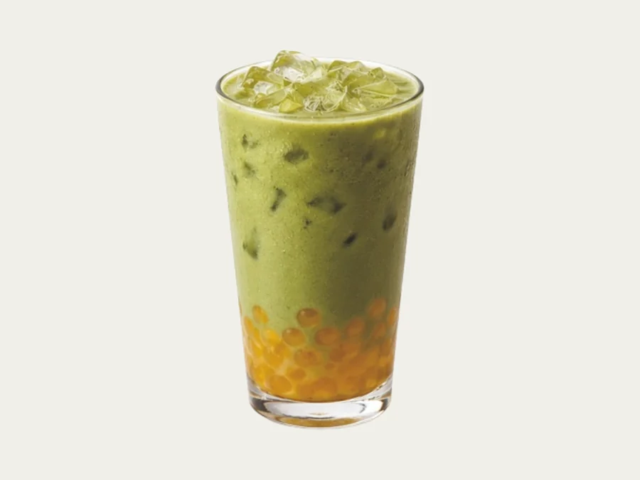Green Tea with Mango Popping