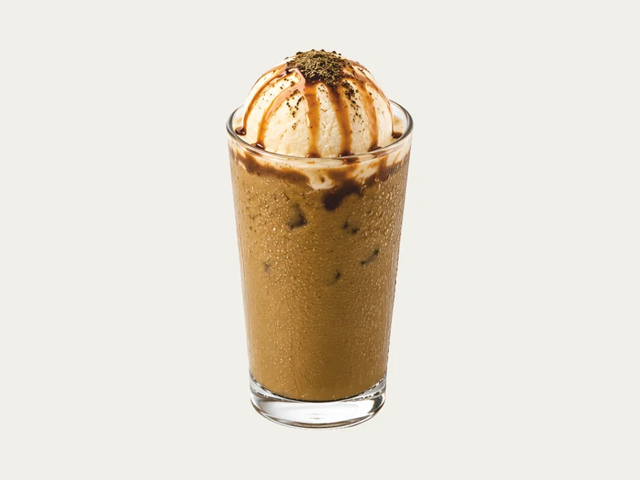 Hojicha Float with Ice Cream