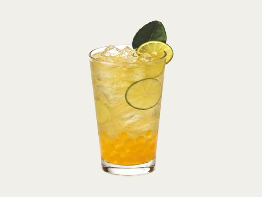Kaffir Lime with Mango Popping