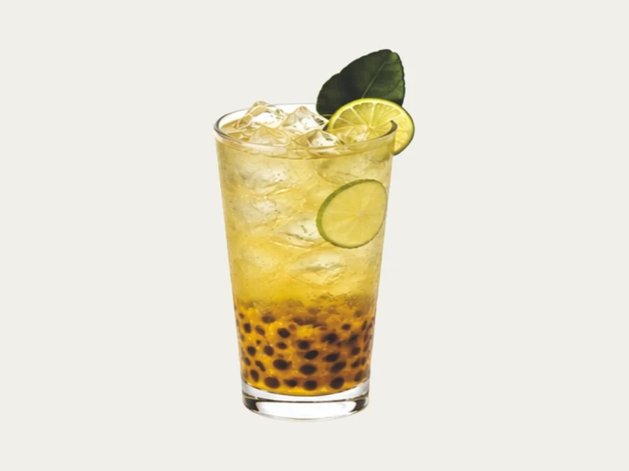 Kaffir Lime with Passion Fruit Popping