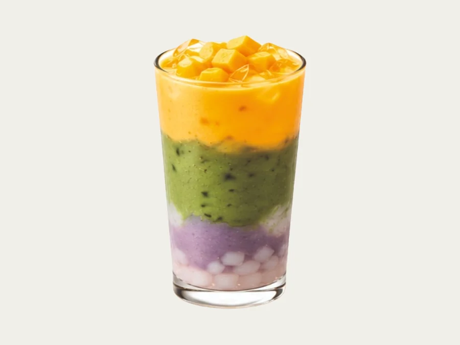 Triple Layer Mango Matcha Taro