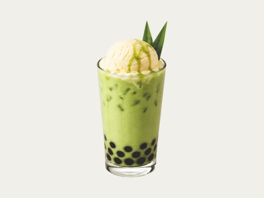 Pandan Float with Ice Cream
