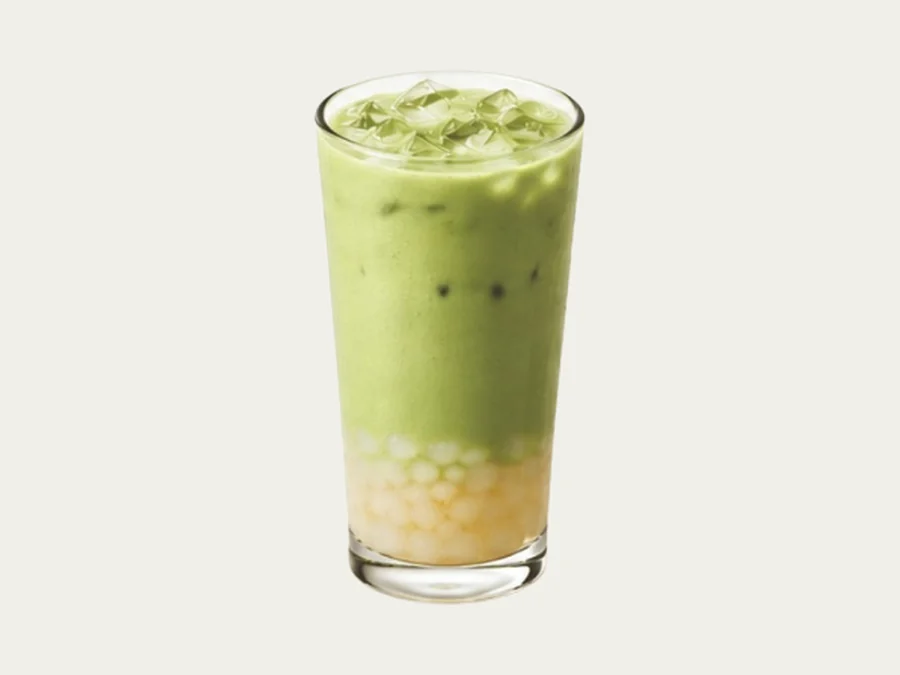 Pandan with Lychee Popping