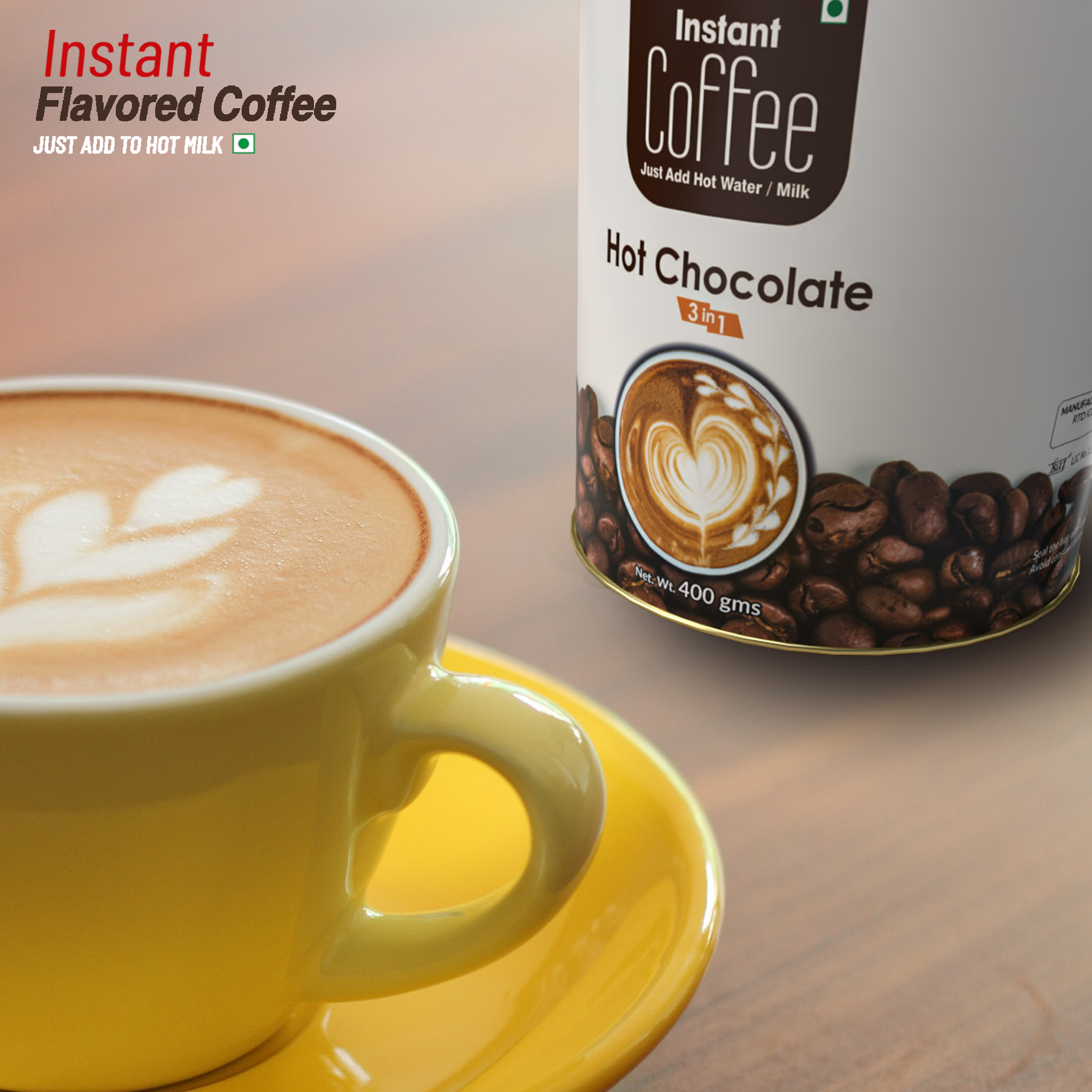 Hazelnut Instant Coffee Premix (3 in 1) - 400 gms