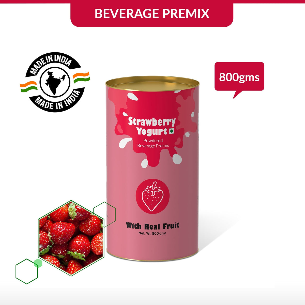Strawberry Yogurt Mix - 800 gms