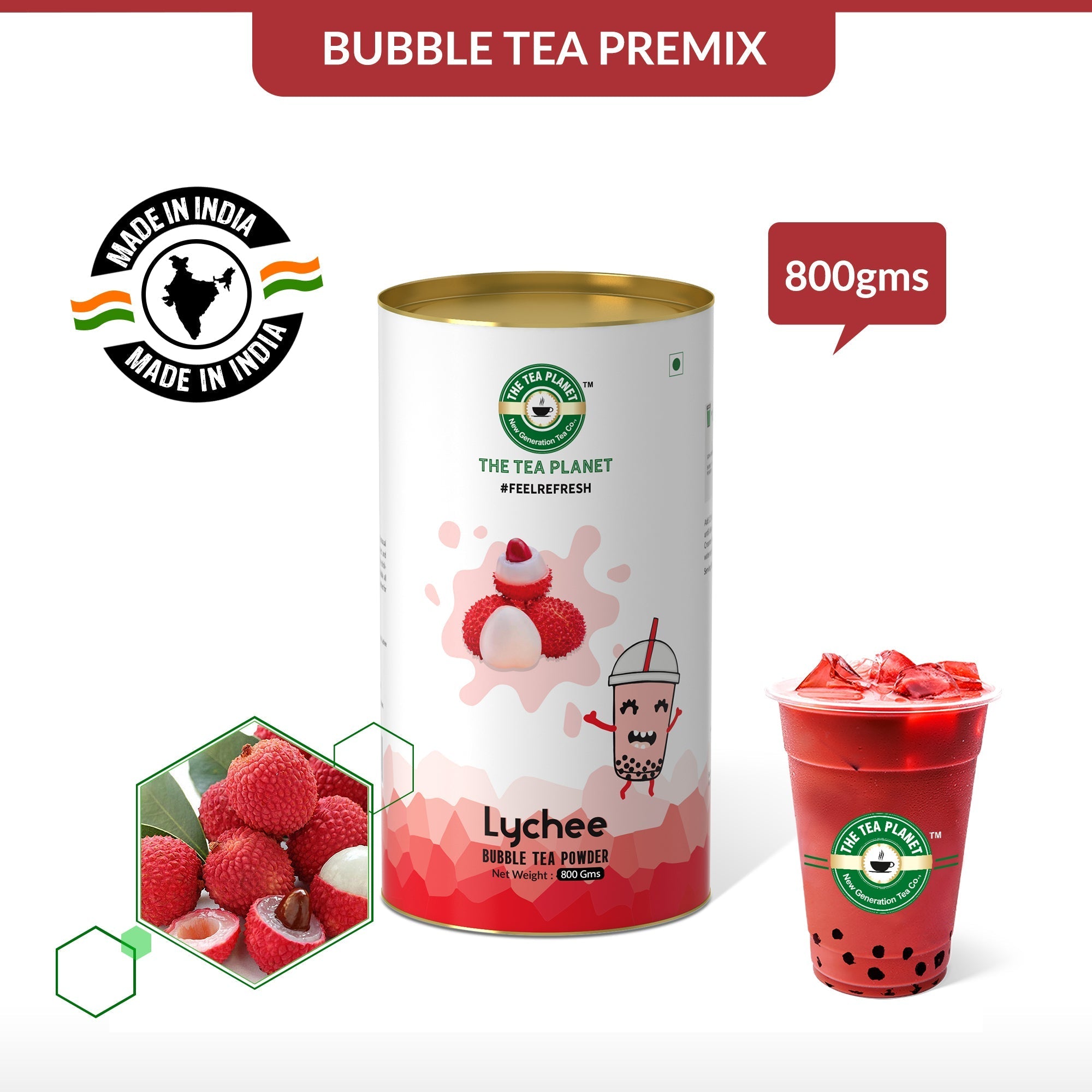 Lychee Bubble Tea Premix - 800 gms