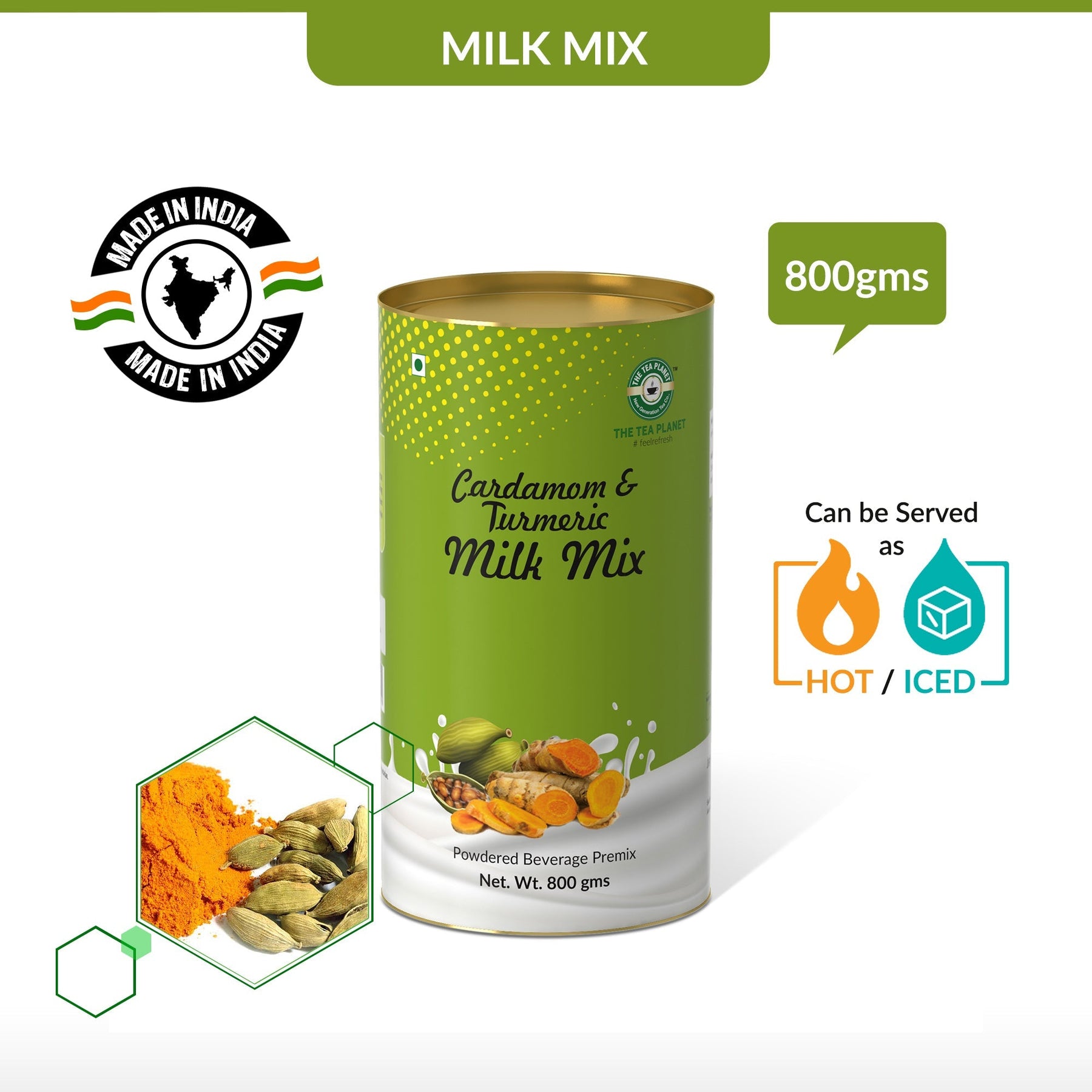 Cardamom & Turmeric Flavor Milk Mix - 800 gms
