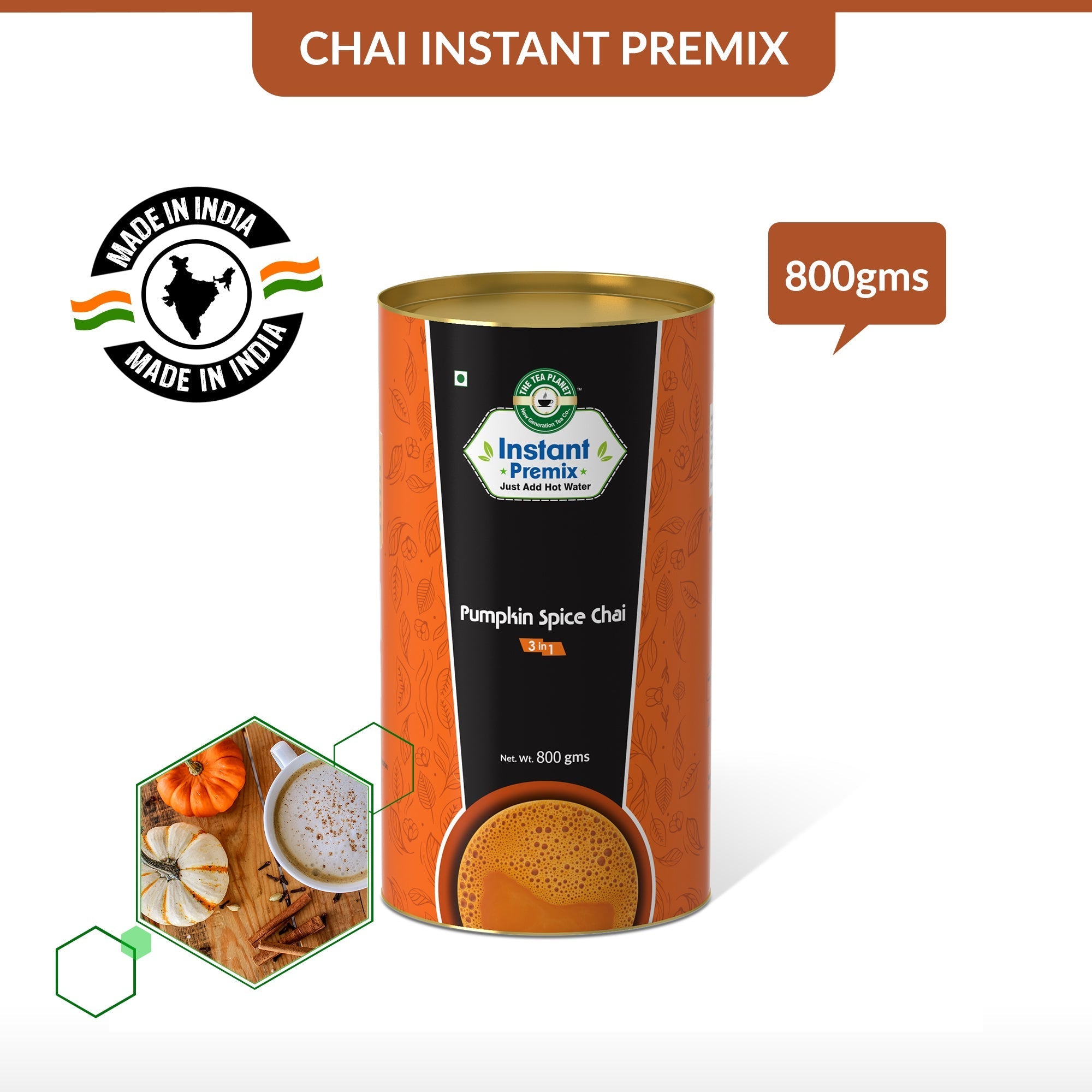 Pumpkin Spice Chai Premix (3 in 1) - 800 gms