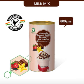 Chocolate Caramel Vanilla Strawberry Milkshake Mix - 800 gms