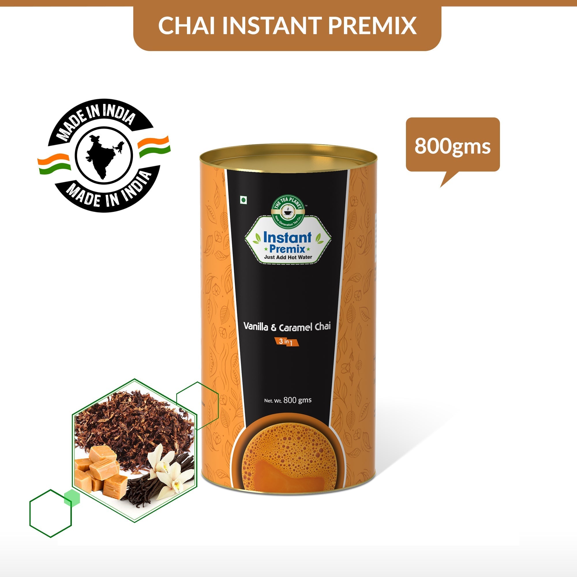 Vanilla & Caramel Chai Premix (3 in 1) - 800 gms