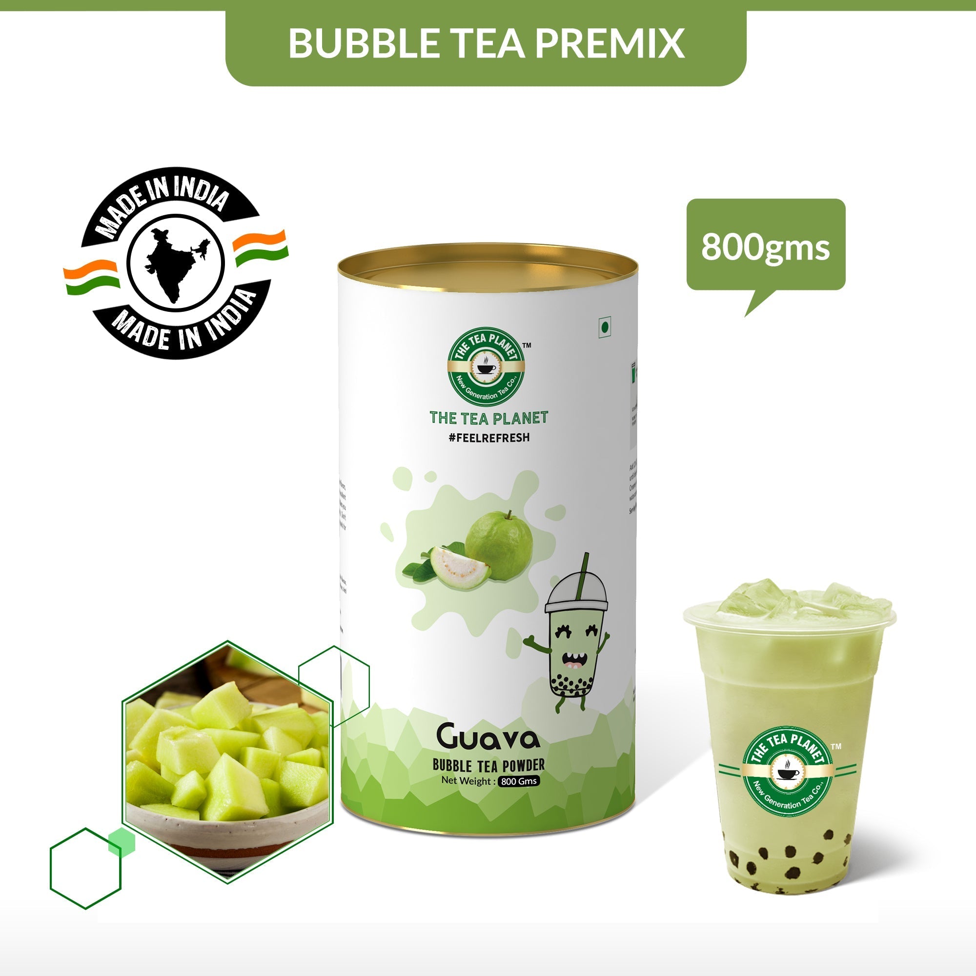 Guava Bubble Tea Premix - 800 gms