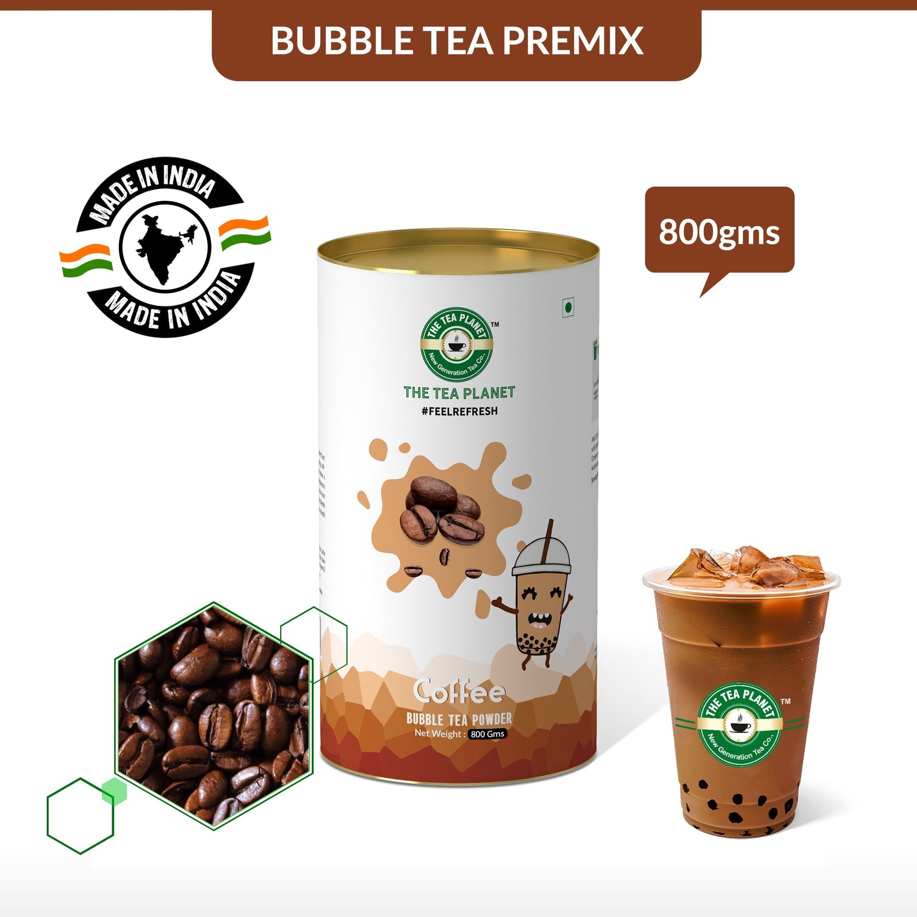 Coffee Bubble Tea Premix - 800 gms