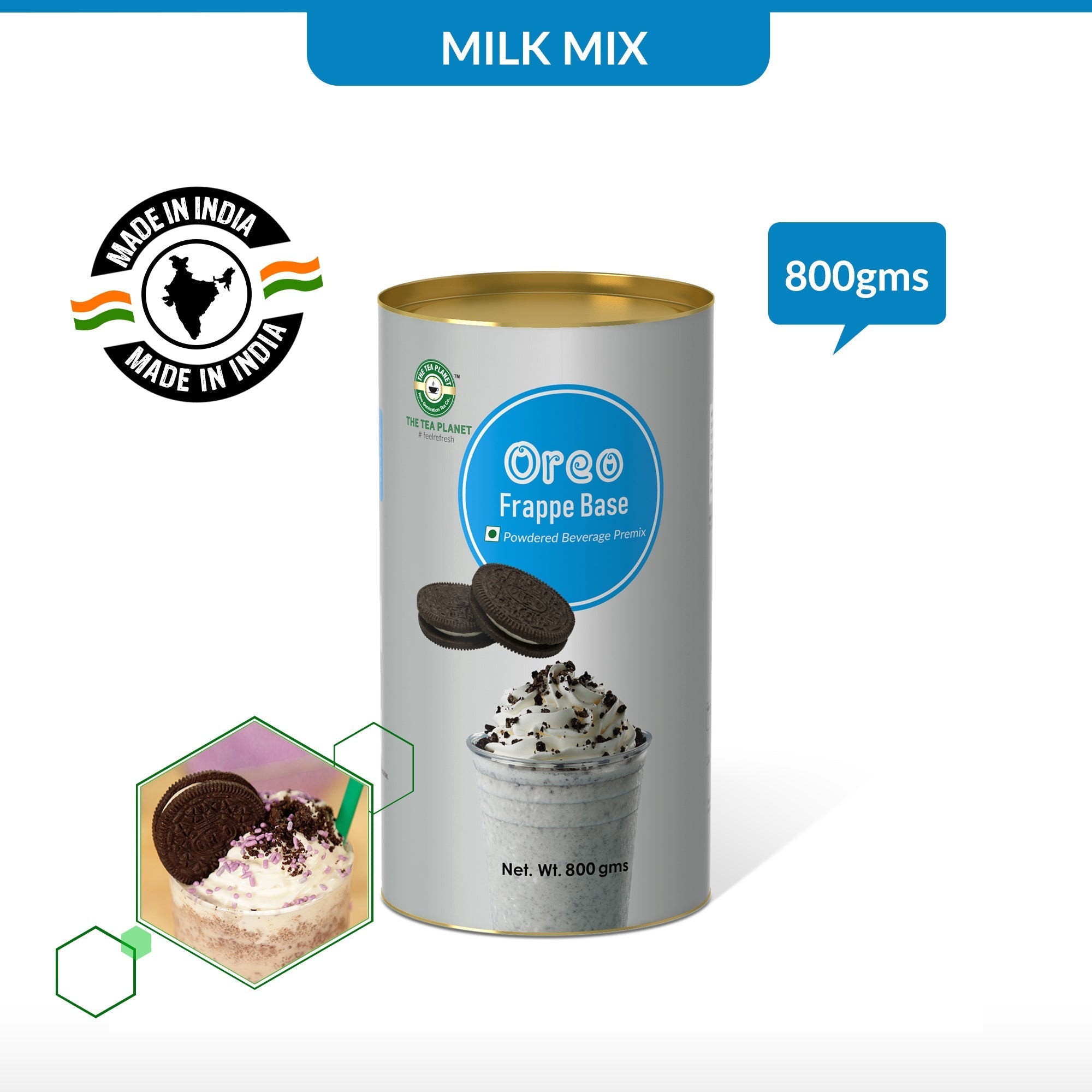 Oreo Frappe Base Milkshake Mix - 800 gms