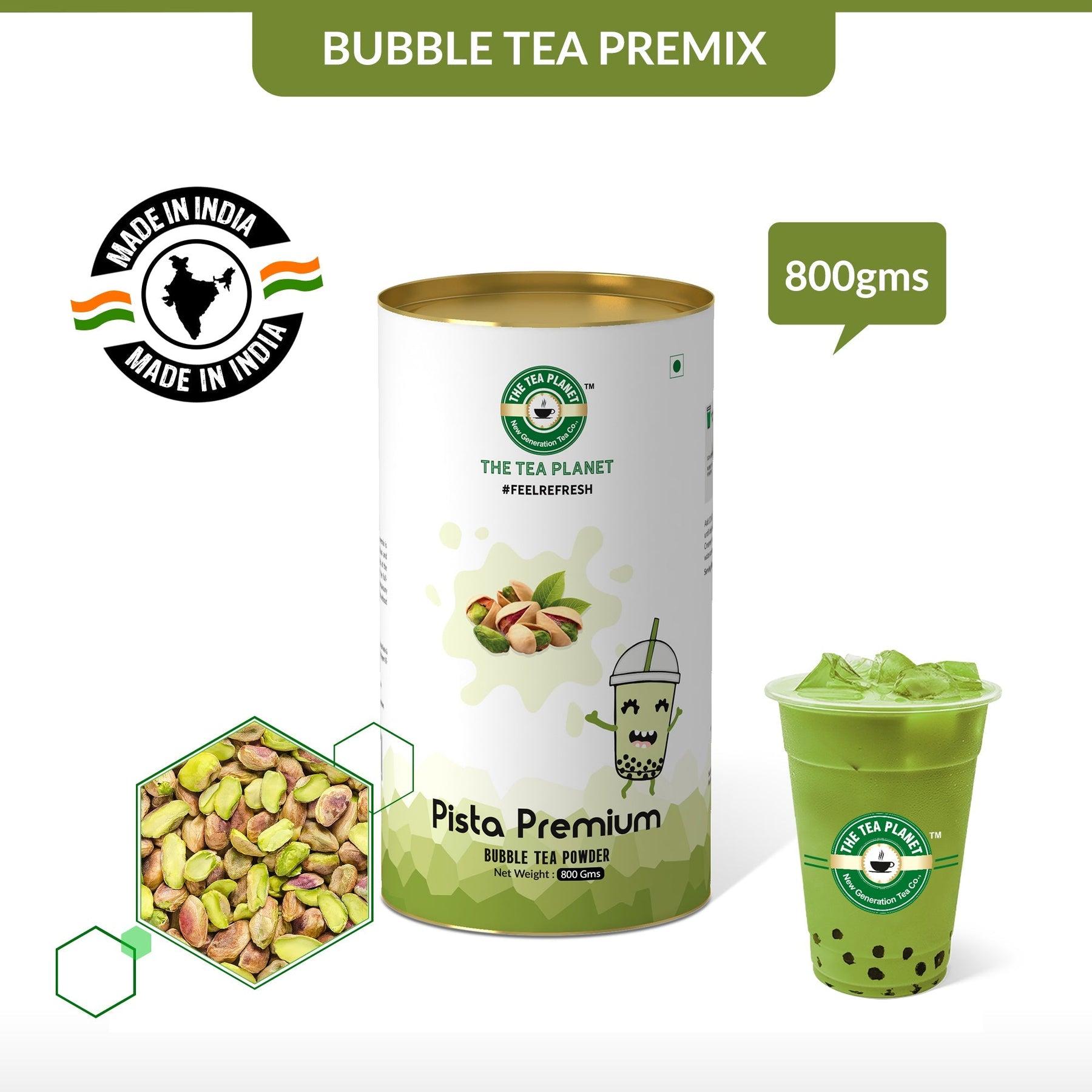 Pista Bubble Tea Premix - 800 gms