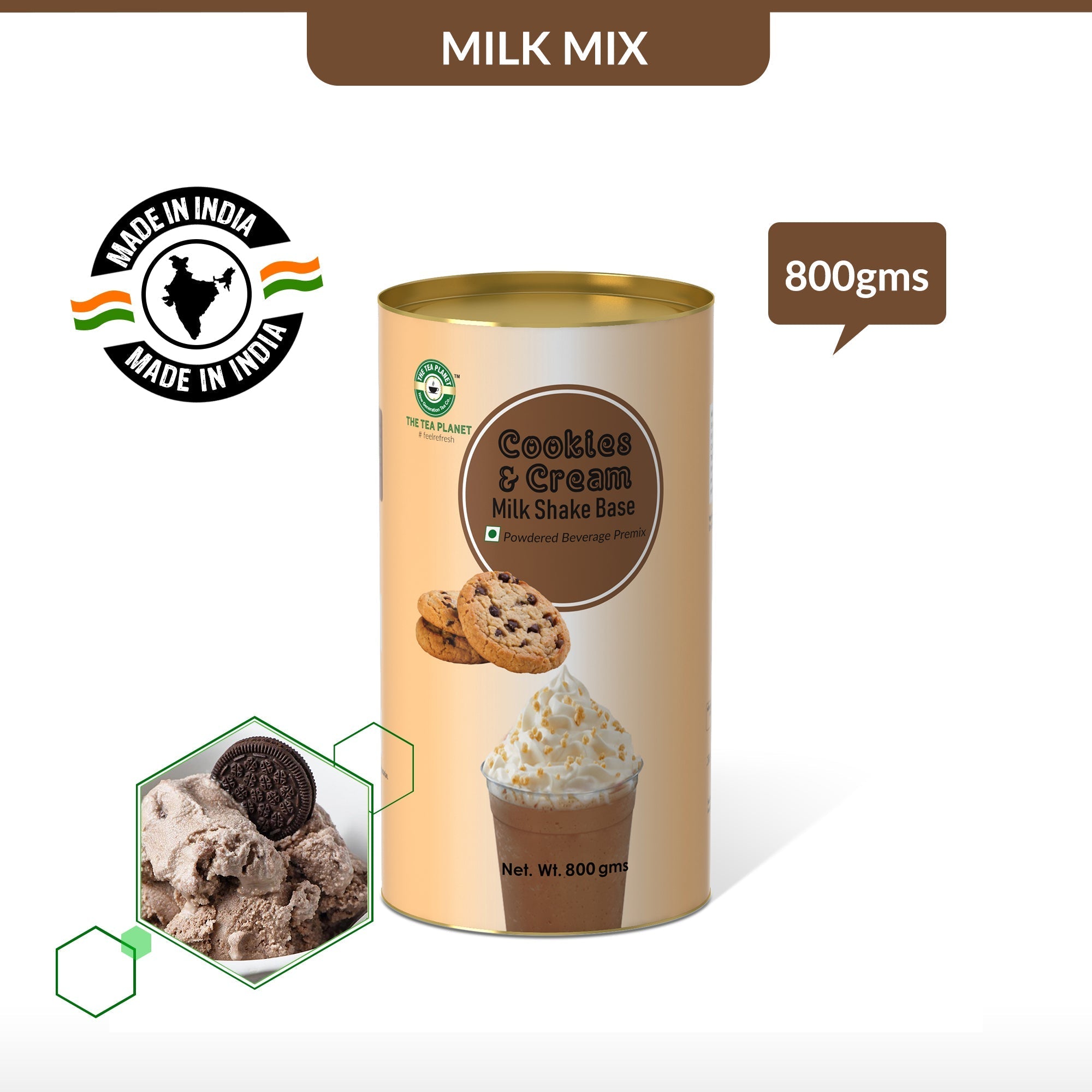 Cookies & Cream Milkshake Mix - 800 gms