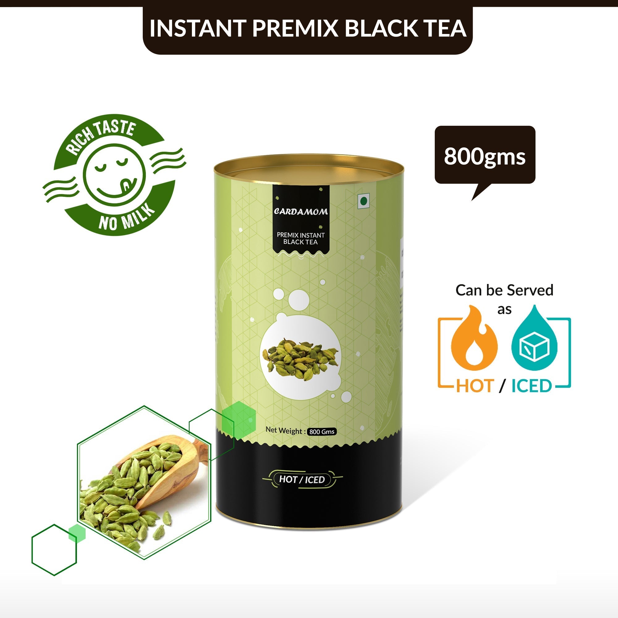 Cardamom Flavored Instant Black Tea