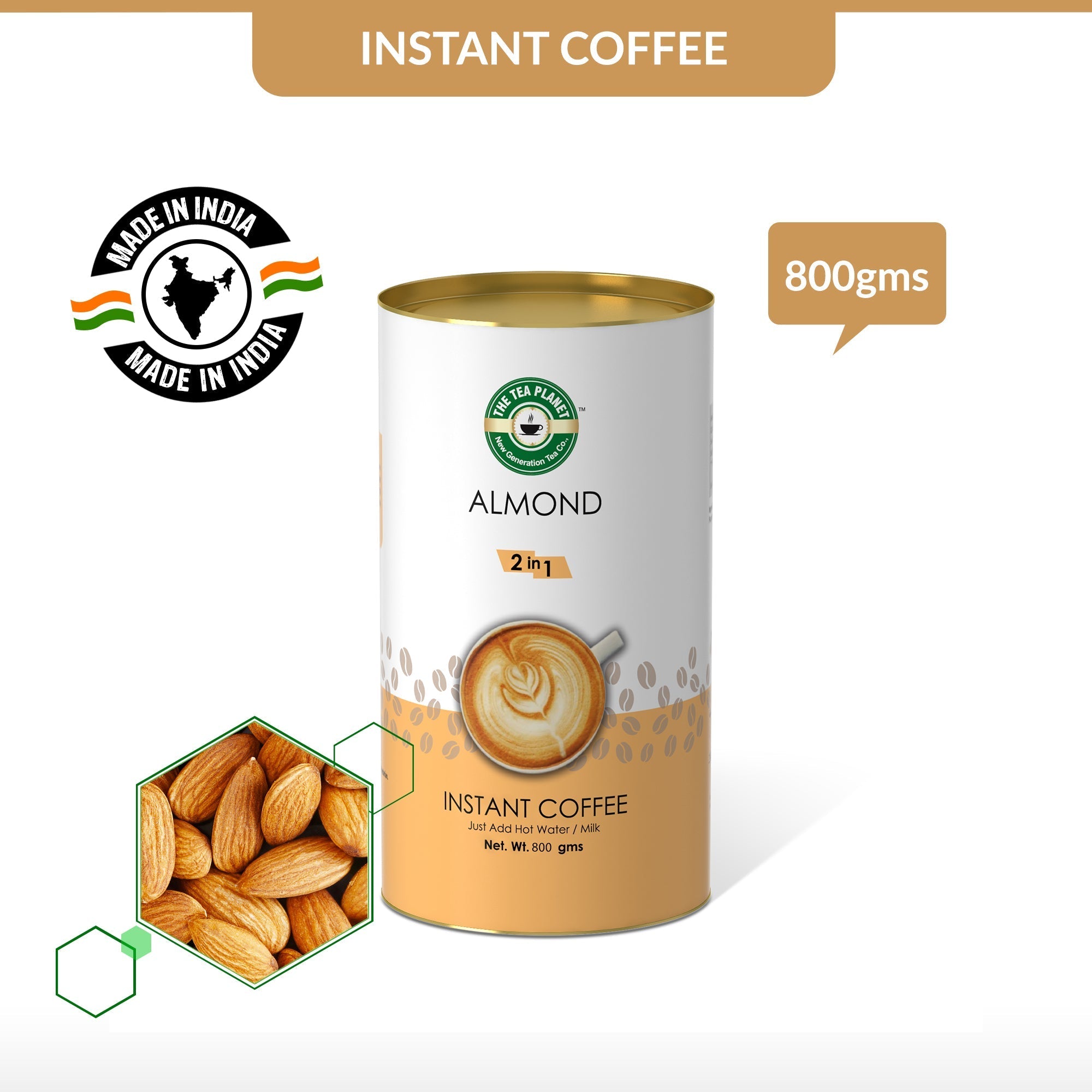 Almond Instant Coffee Premix (2 in 1) - 800 gms