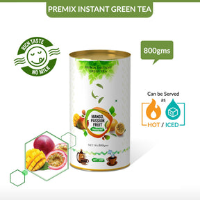 Mango Passion Fruit Flavored Instant Green Tea - 400 gms