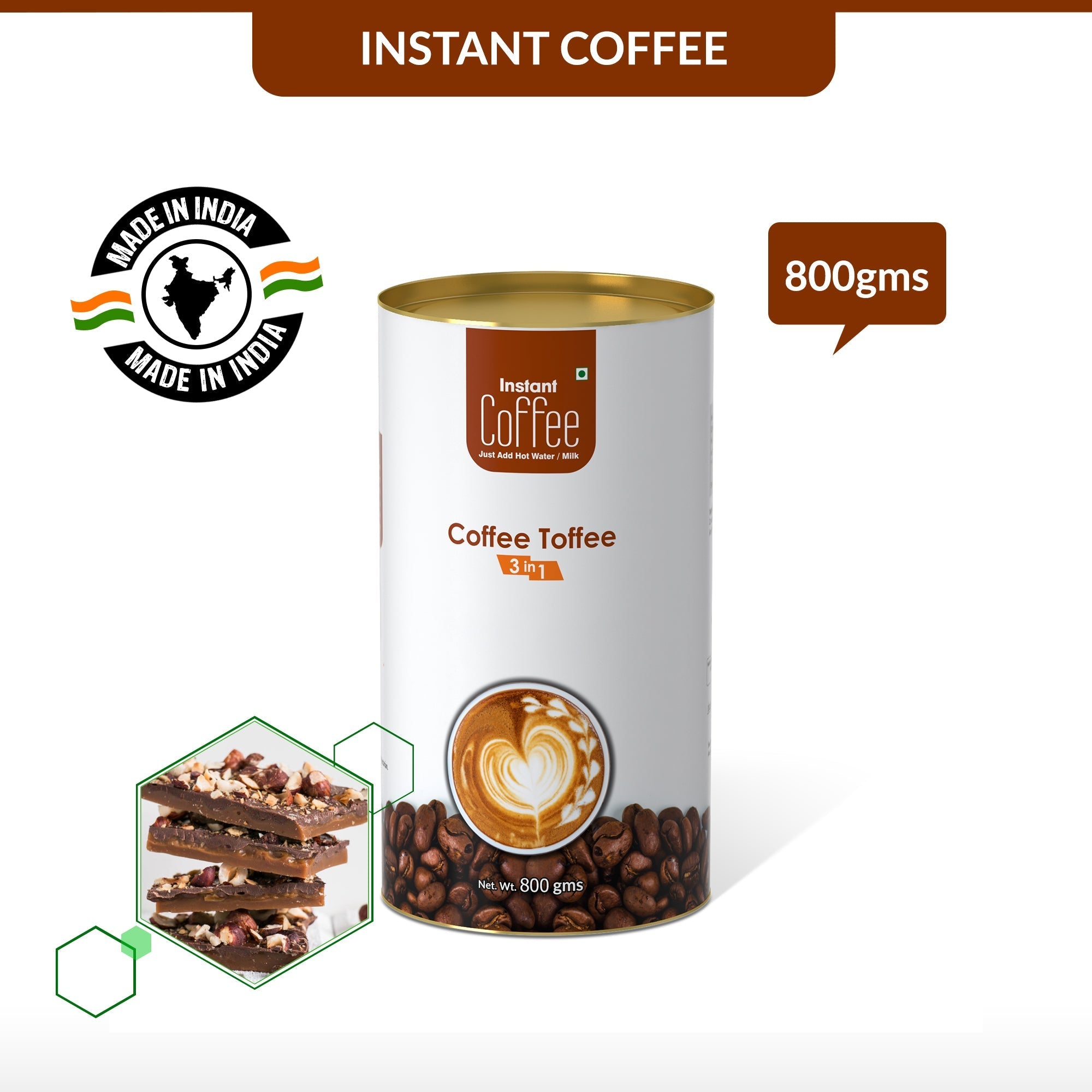 Coffee Toffee Instant Coffee Premix (3 in 1) - 800 gms