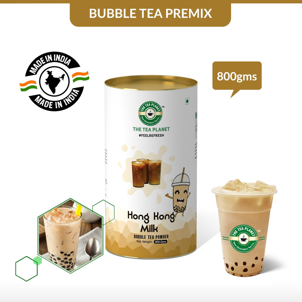 Hong Kong Milk Bubble Tea Premix - 800 gms