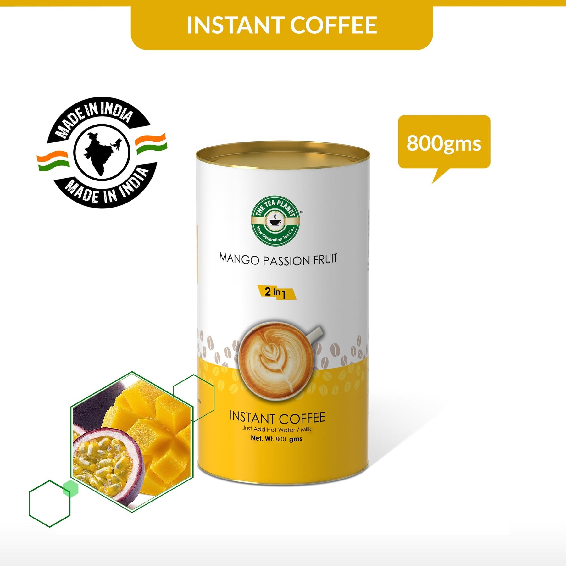 Mango Passion Fruit Instant Coffee Premix (2 in 1) - 800 gms