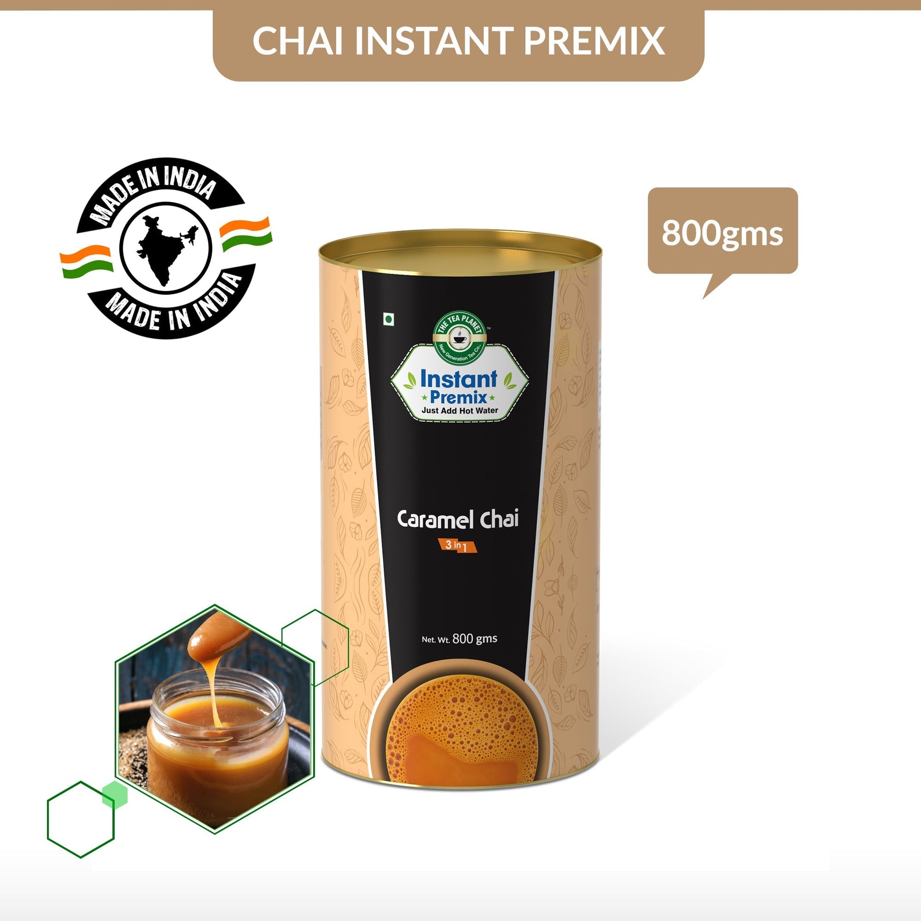 Caramel Chai Premix (3 in 1) - 800 gms