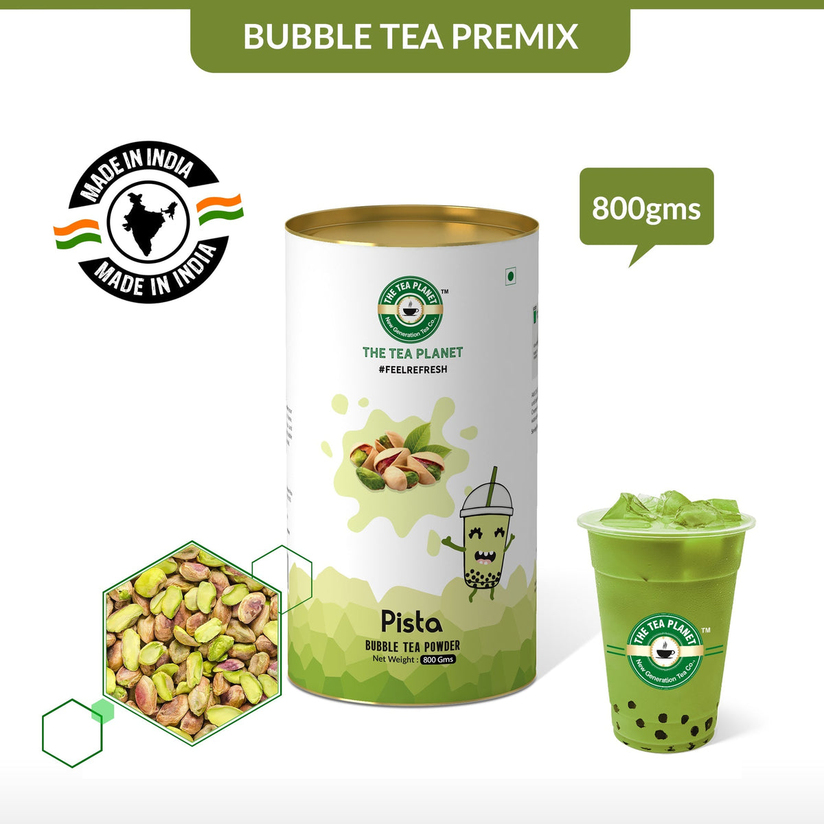 Parle Pista Bubble Tea Premix - 800 gms