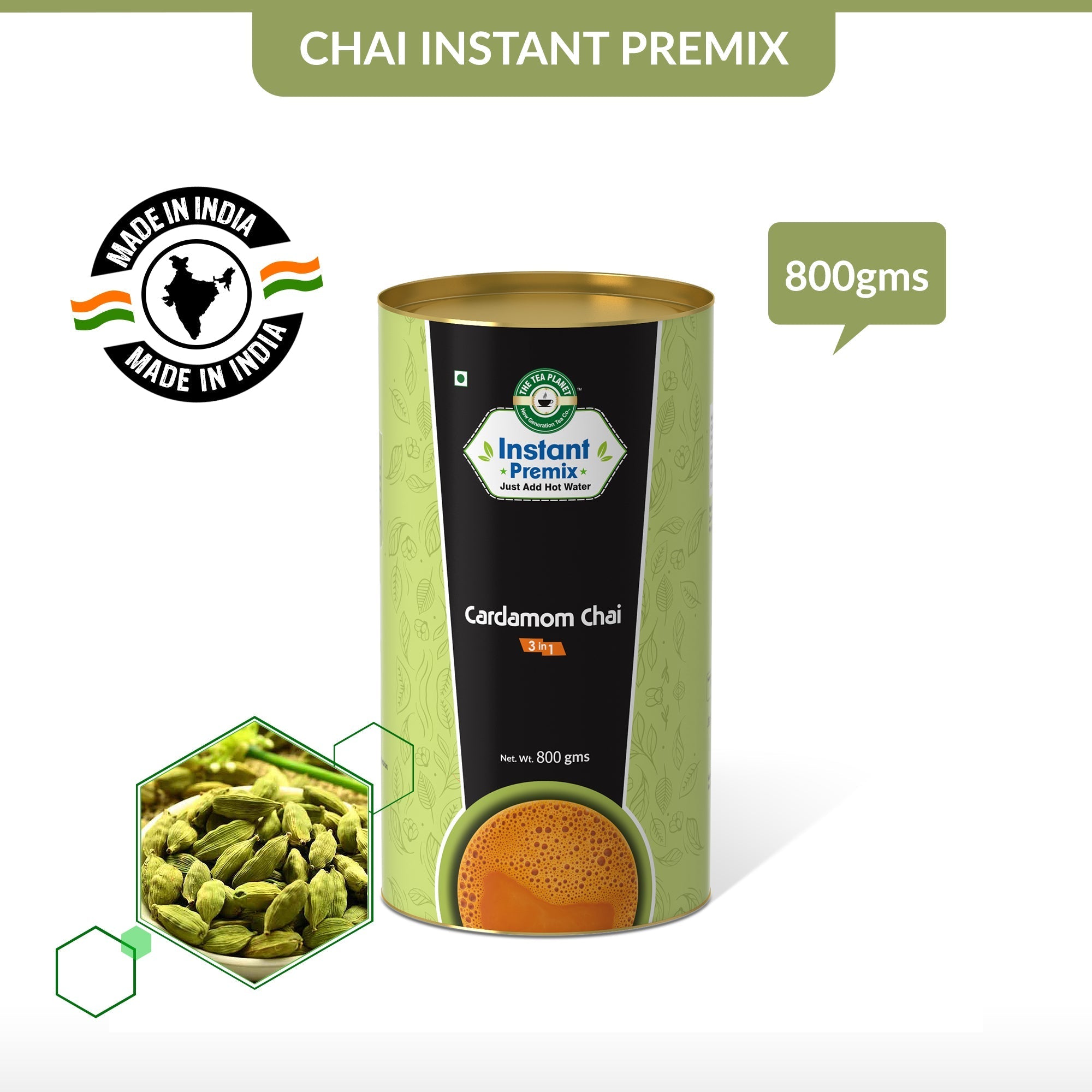 Cardamom Chai Premix (3 in 1) - 800 gms