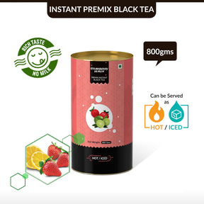 Strawberry Lemon Flavored Instant Black Tea - 400 gms