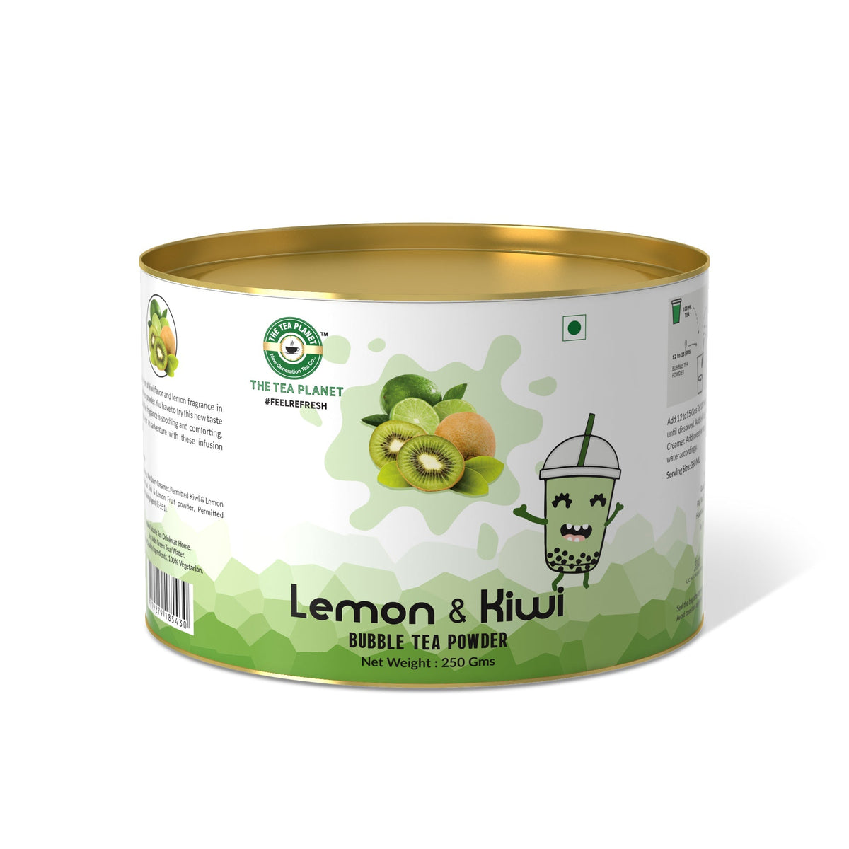 Lemon Kiwi Bubble Tea Premix - 400 gms
