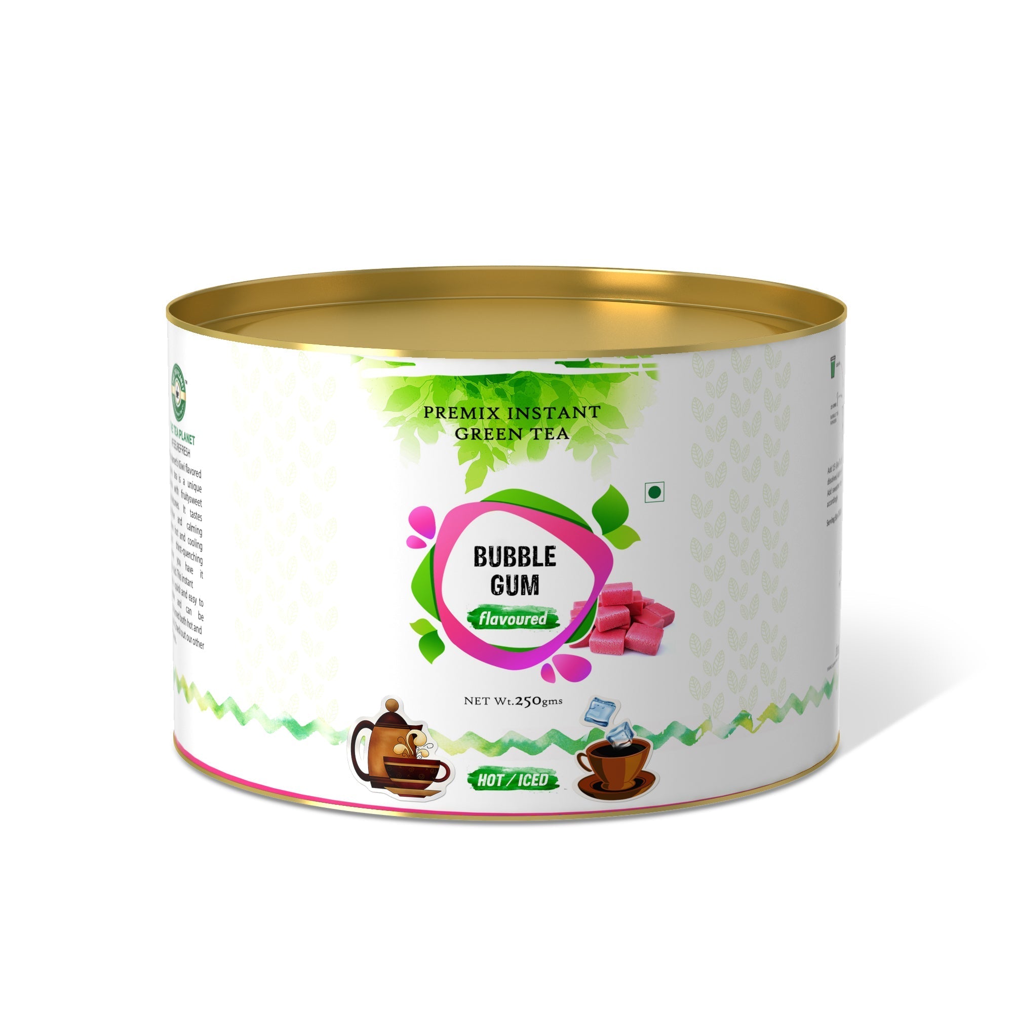 Bubblegum Flavored Instant Green Tea - 800 gms