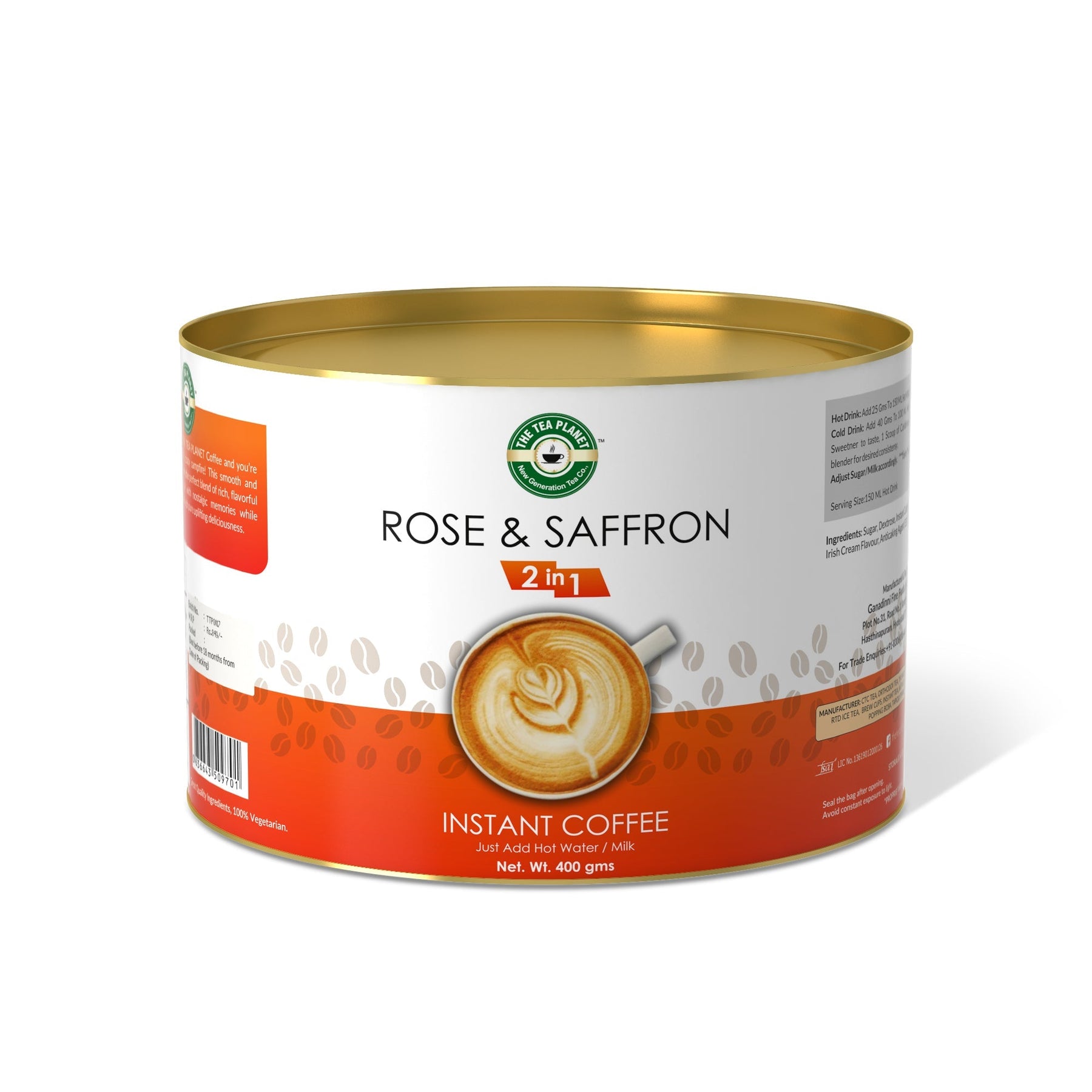 Rose & Saffron Instant Coffee Premix (2 in 1) - 800 gms