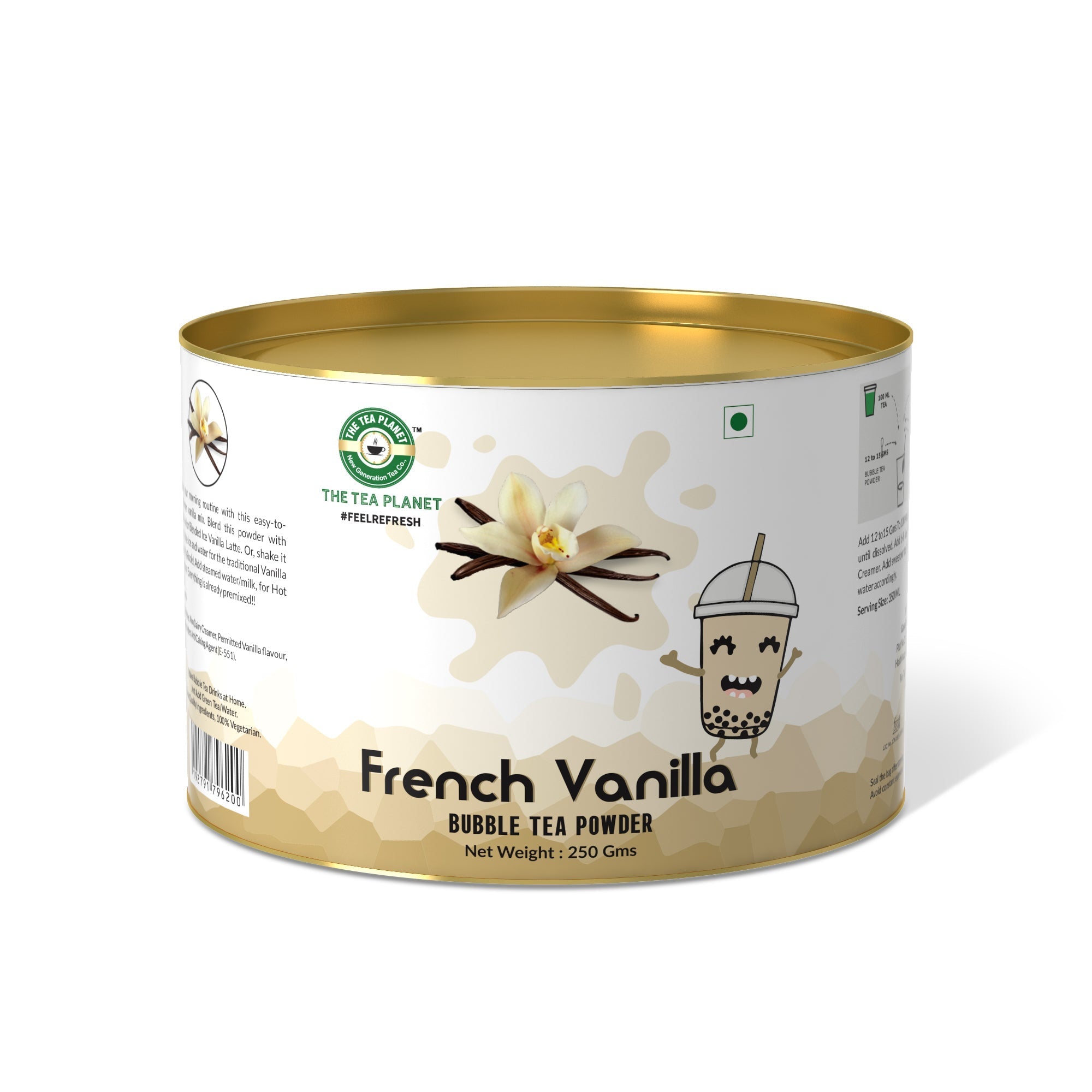 French Vanilla Bubble Tea Premix - 800 gms