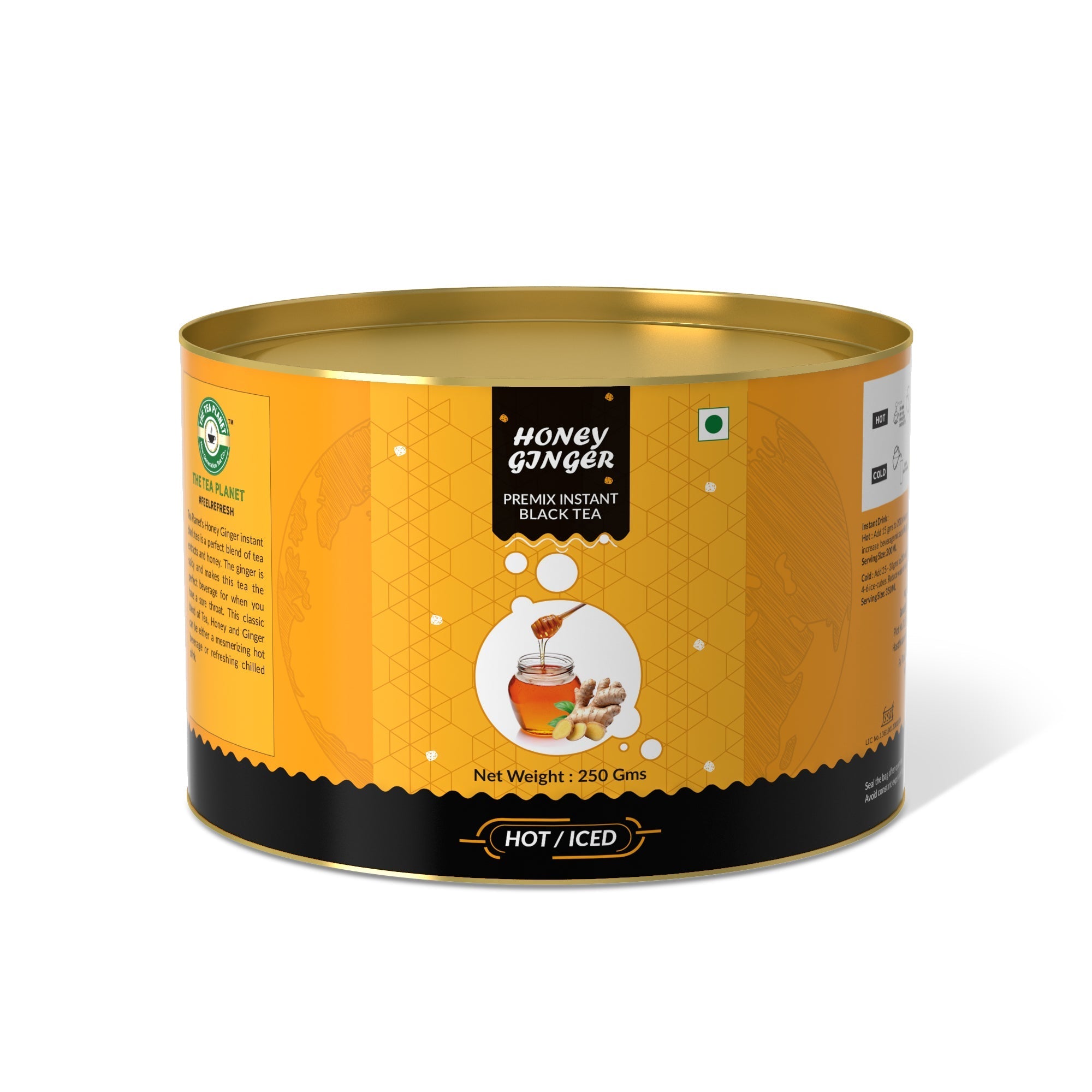Honey Ginger Flavored Instant Black Tea - 400 gms