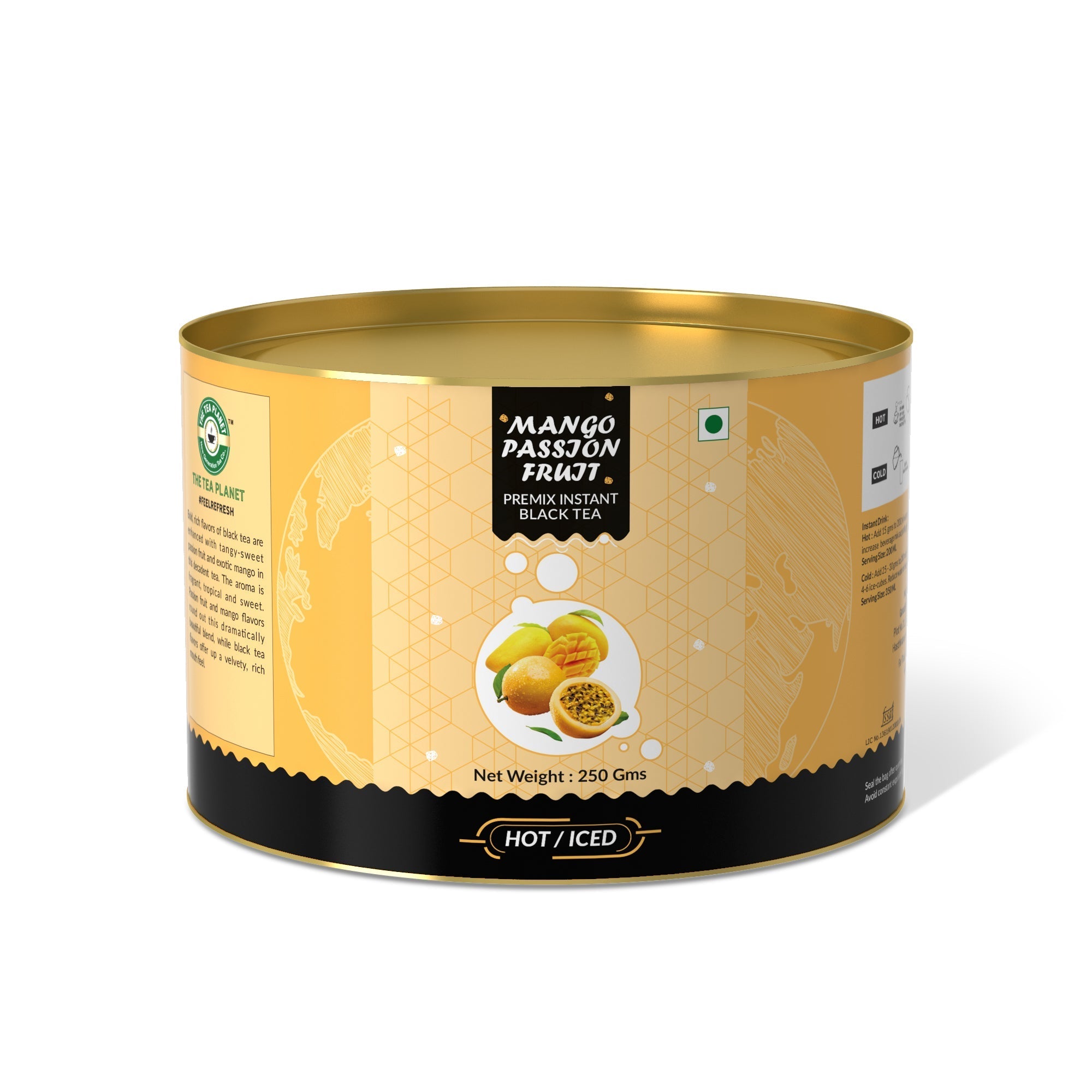 Mango Passion Fruit Flavored Instant Black Tea - 800 gms