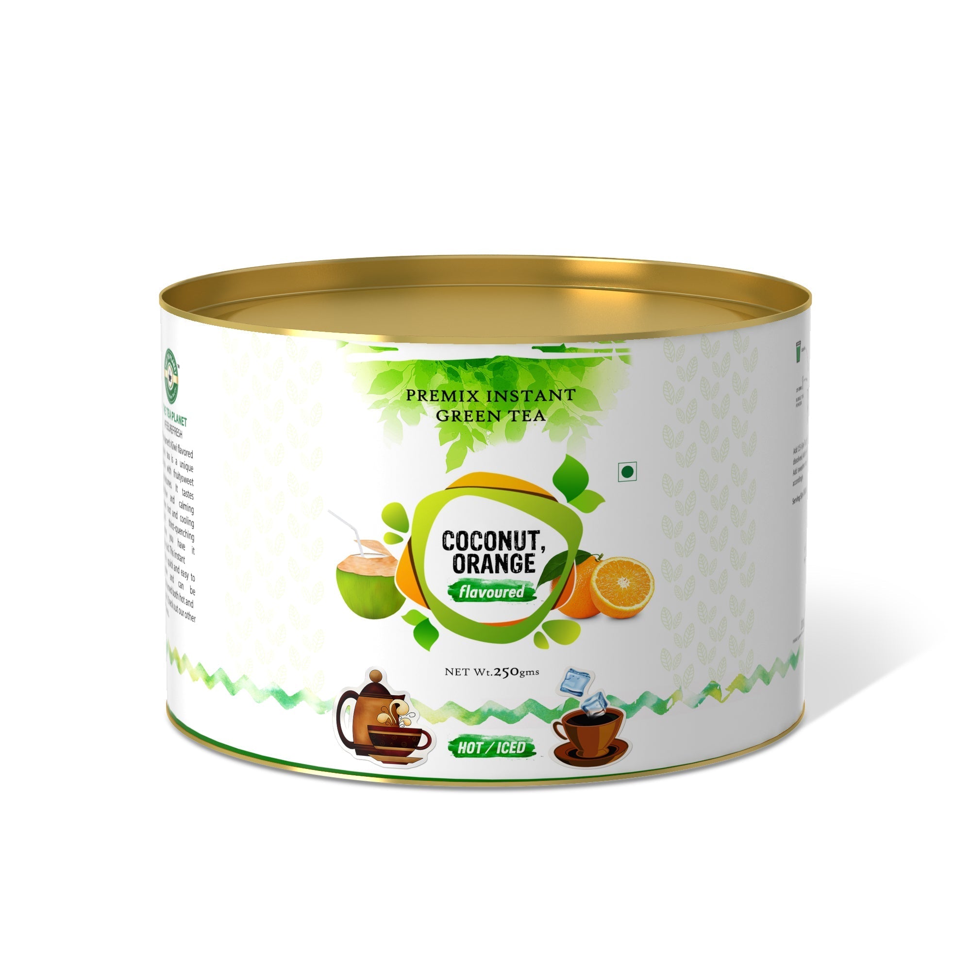 Cococnut Orange Flavored Instant Green Tea - 800 gms