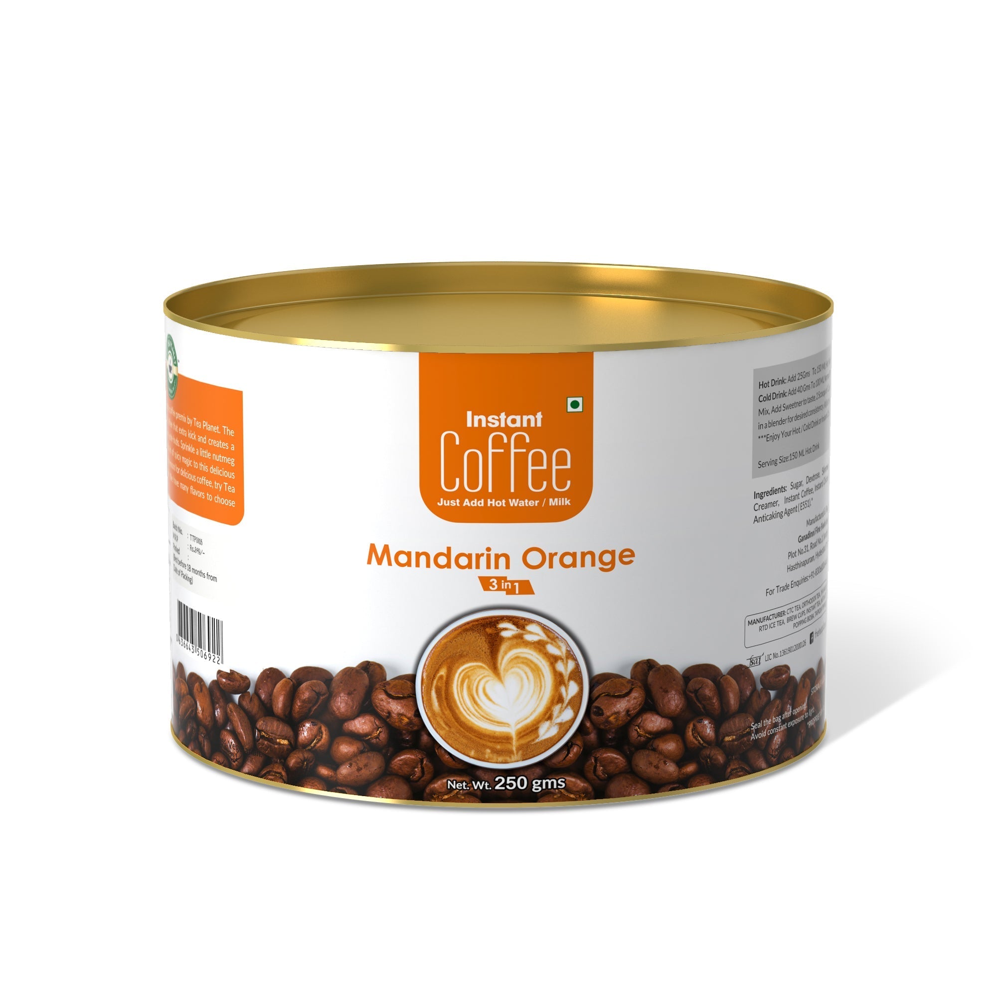 Mandarin Orange Instant Coffee Premix (3 in 1) - 400 gms