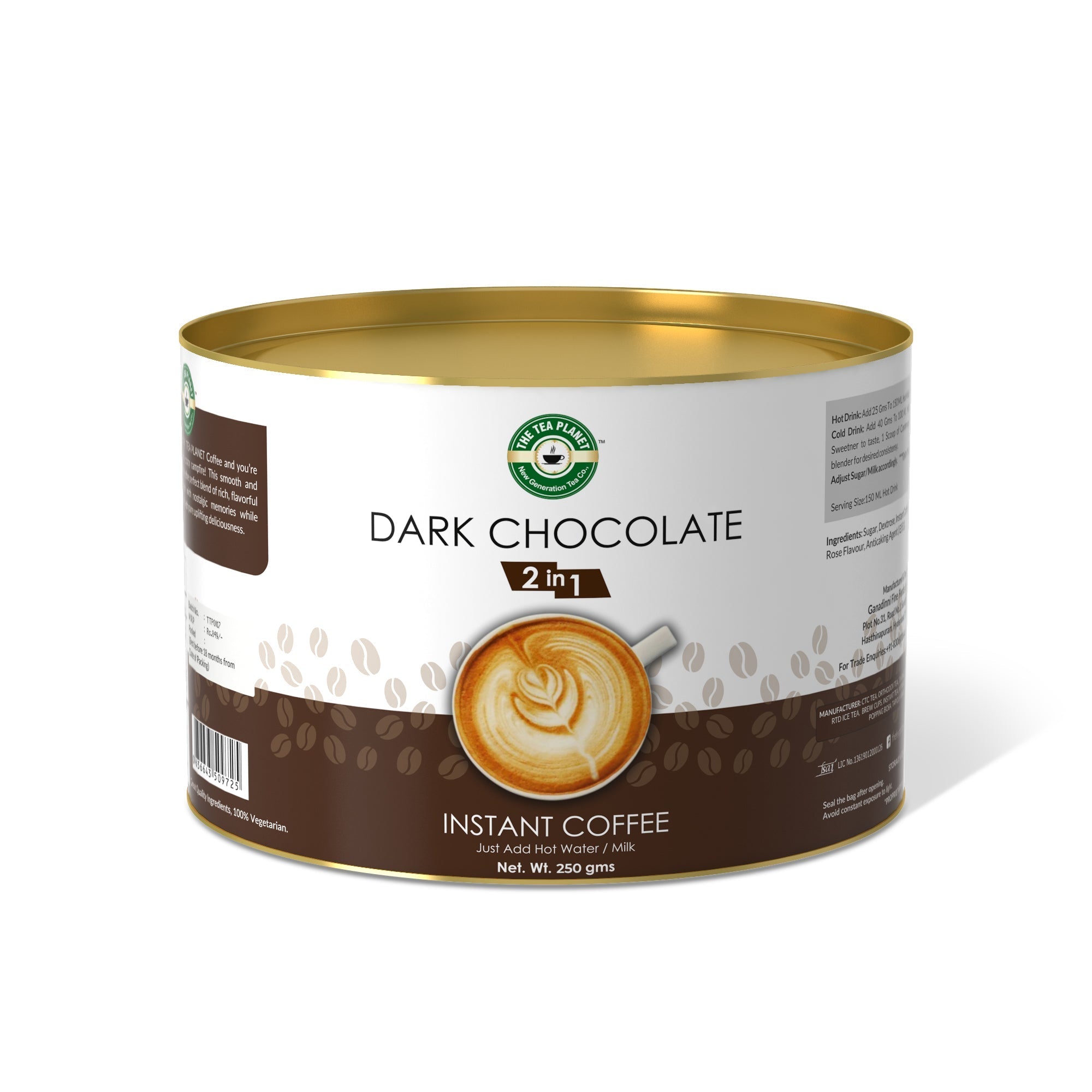 Dark Chocolate Instant Coffee Premix (2 in 1) - 800 gms