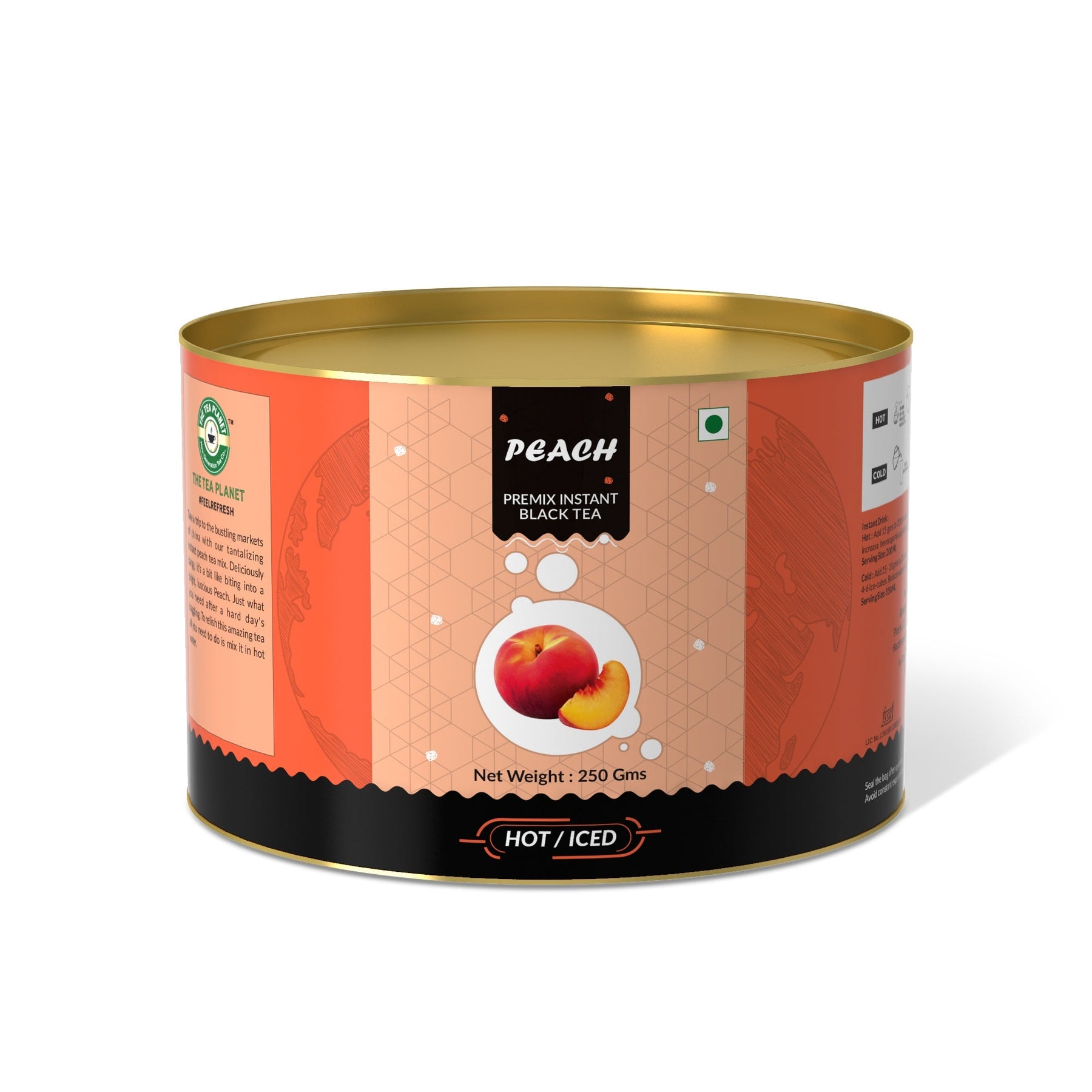 Peach Flavored Instant Black Tea - 800 gms