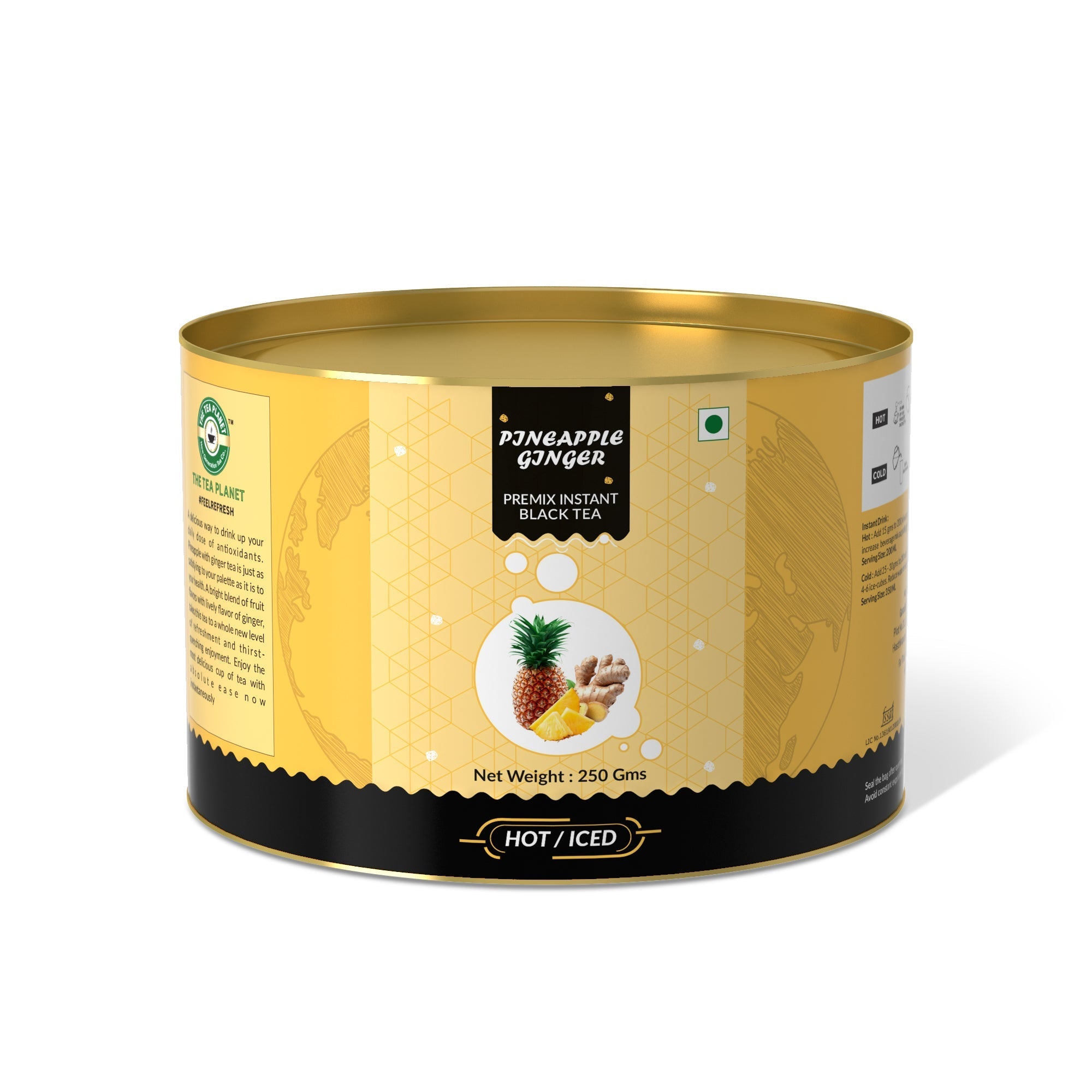 Pineapple With Ginger Flavored Instant Black Tea - 800 gms