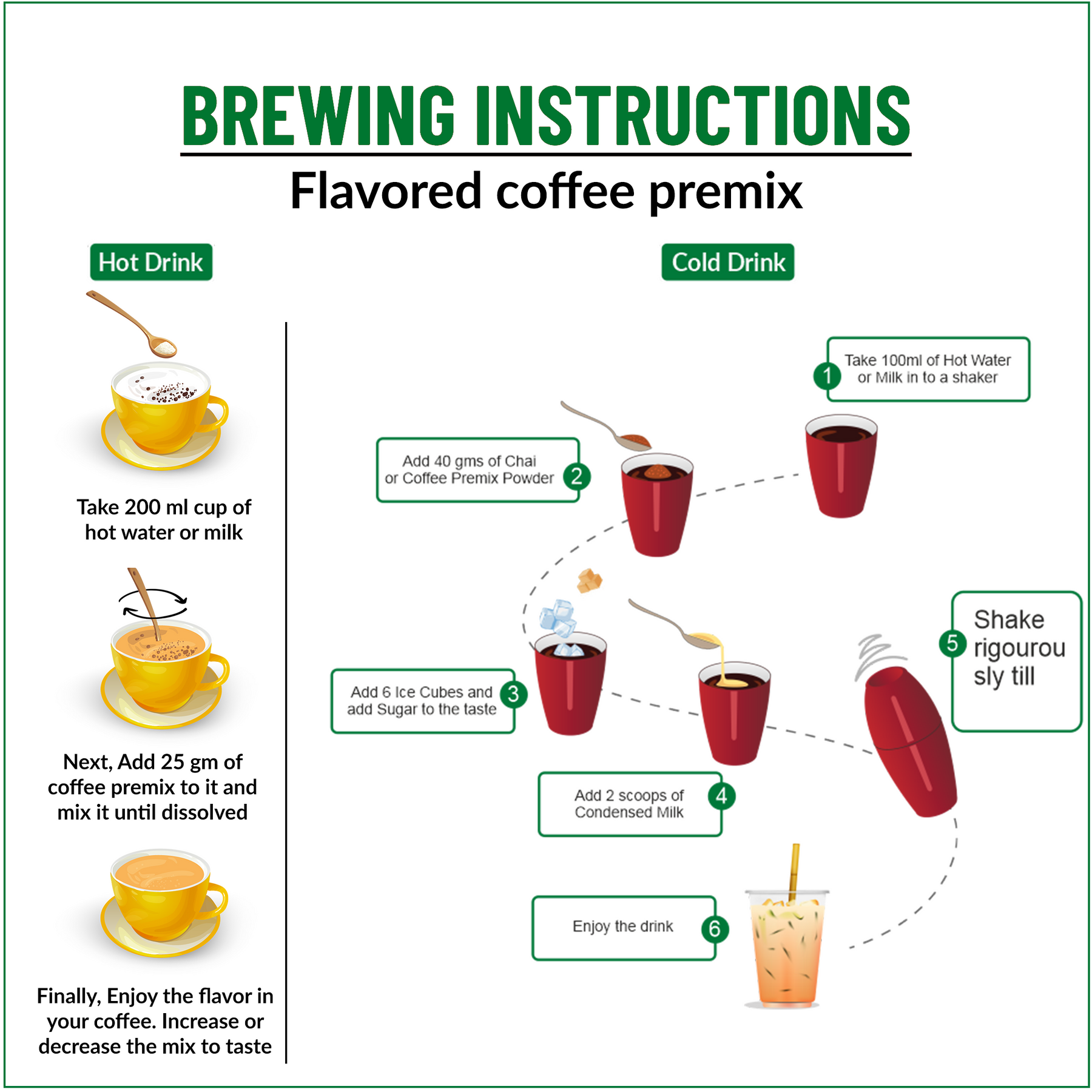 Green Apple Instant Coffee Premix (3 in 1) - 400 gms