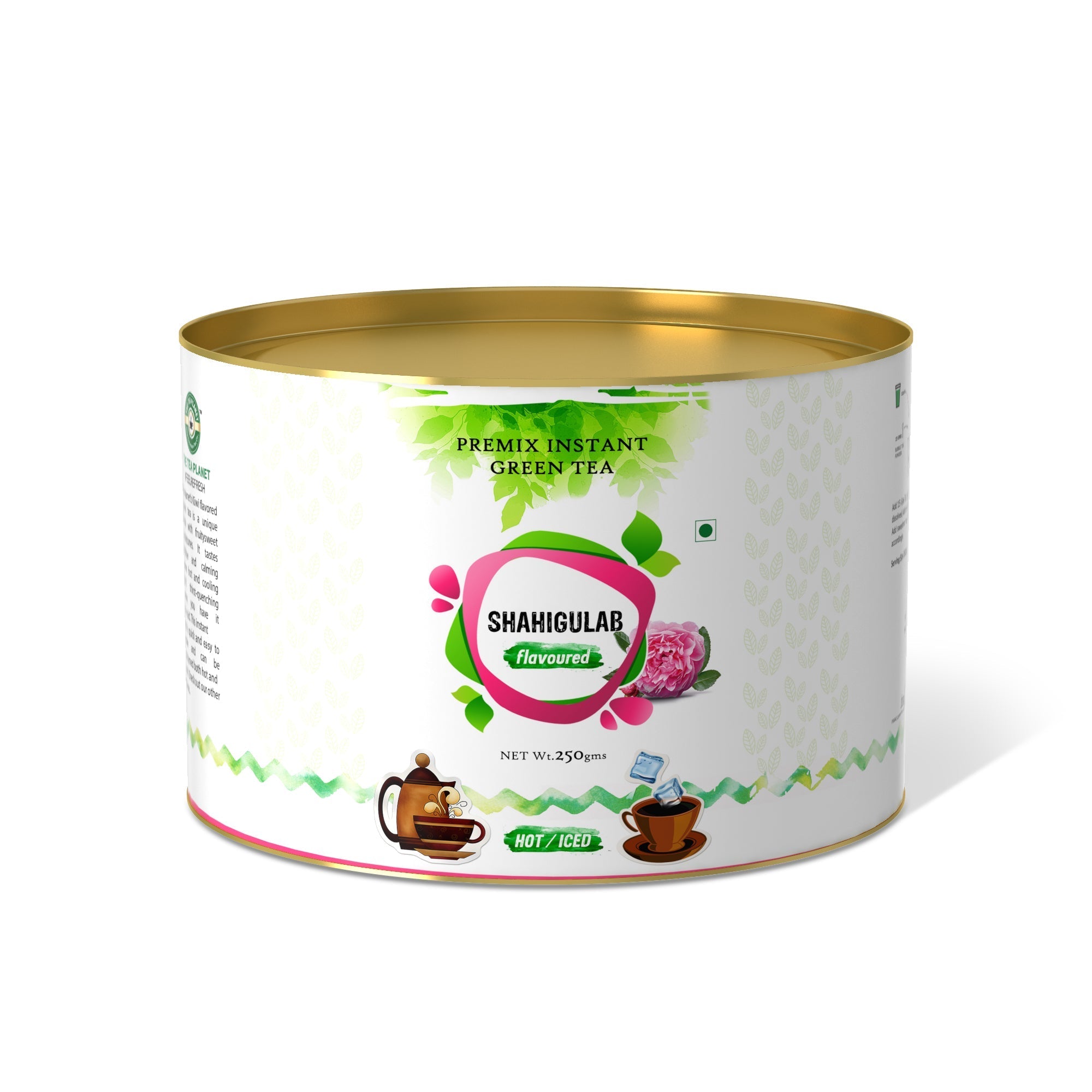 Shahigulab Flavored Instant Green Tea - 800 gms