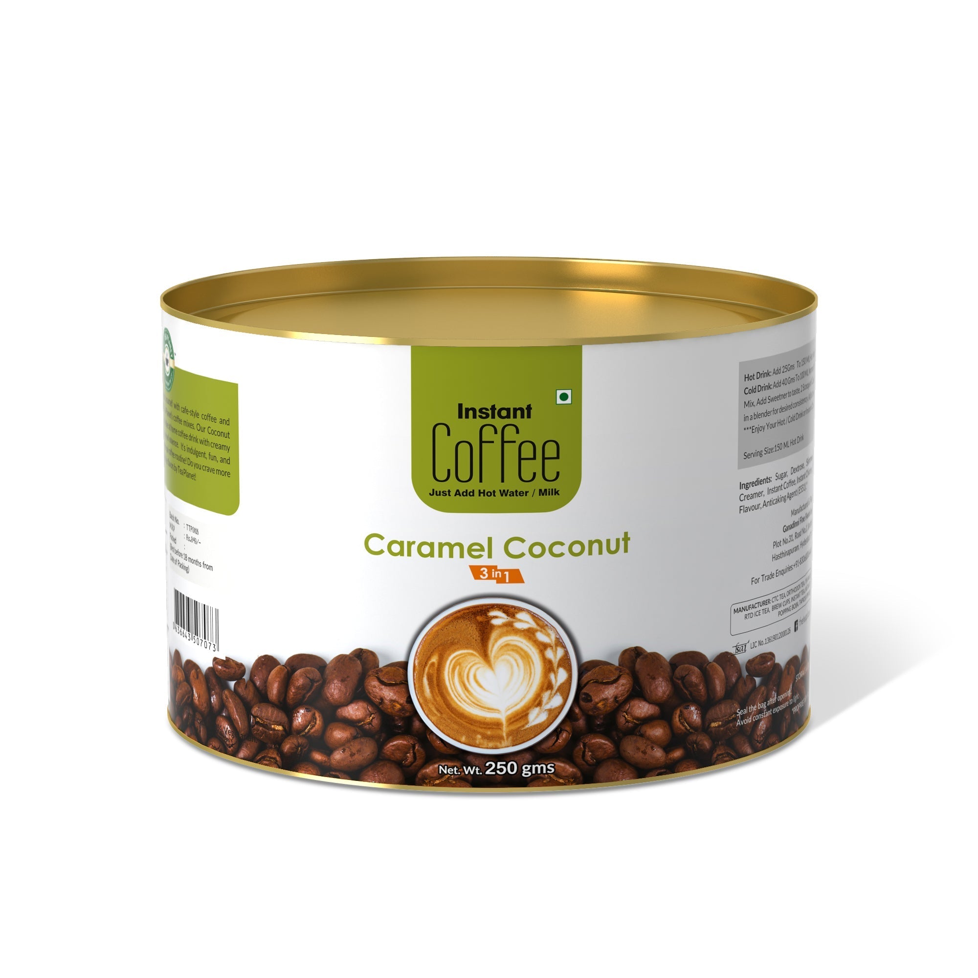 Caramel Coconut Instant Coffee Premix (3 in 1) - 800 gms