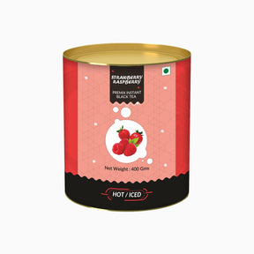 Strawberry & Rasberry Flavored Instant Black Tea - 400 gms