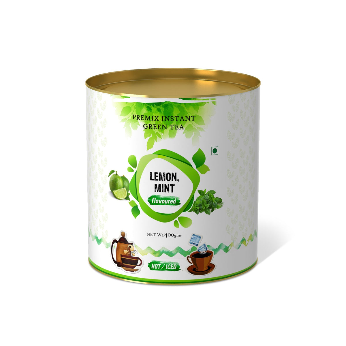 Lemon & Mint Flavored Instant Green Tea - 400 gms