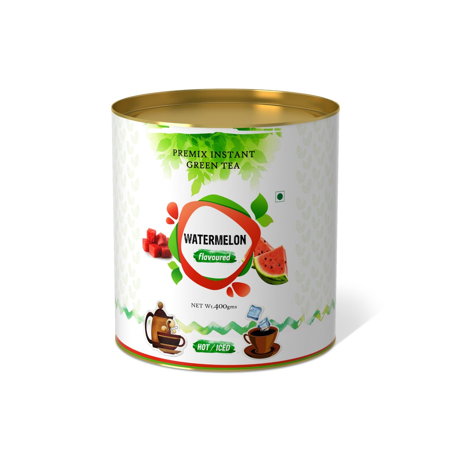 Watermelon Flavored Instant Green Tea - 400 gms