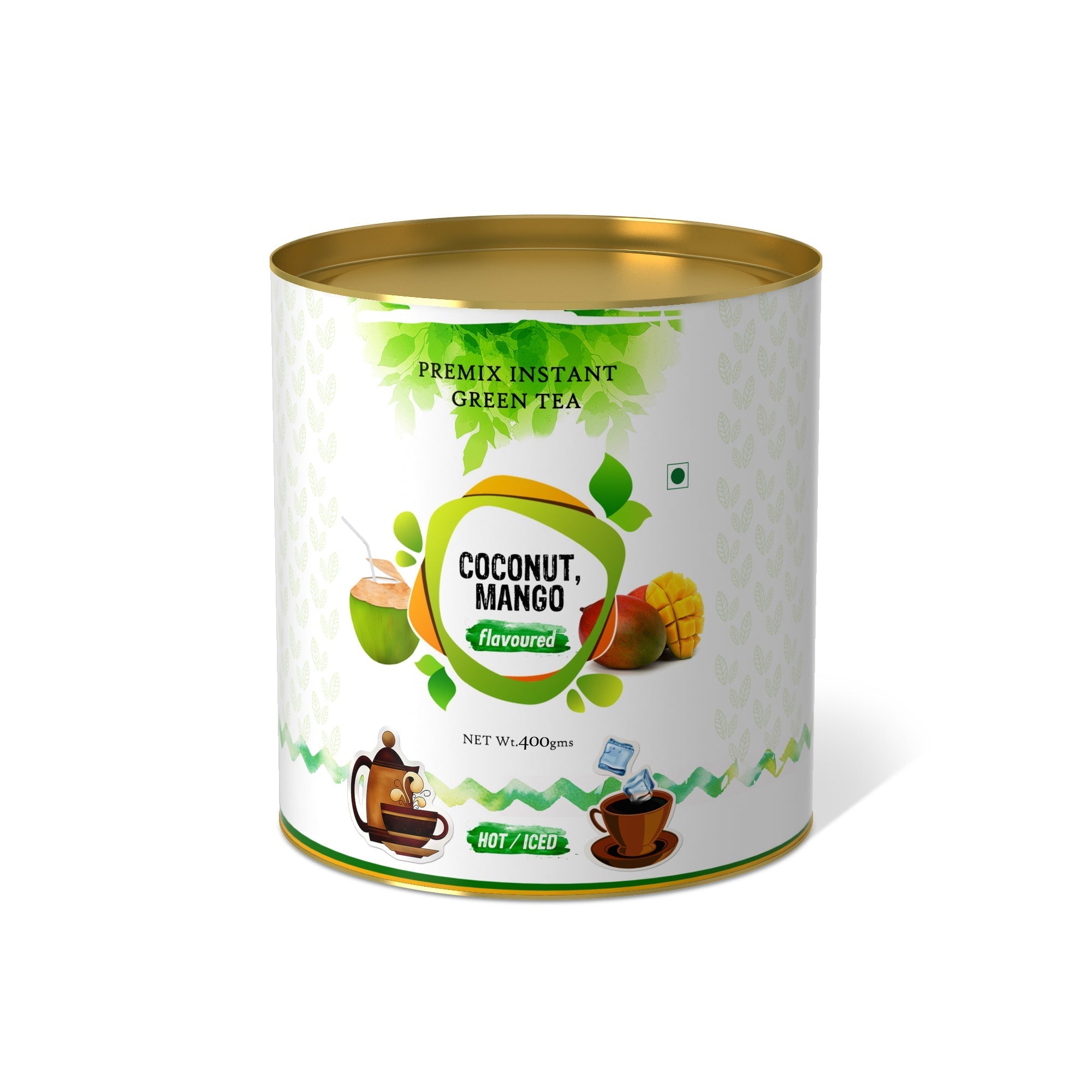 Coconut Mango Flavored Instant Green Tea - 800 gms