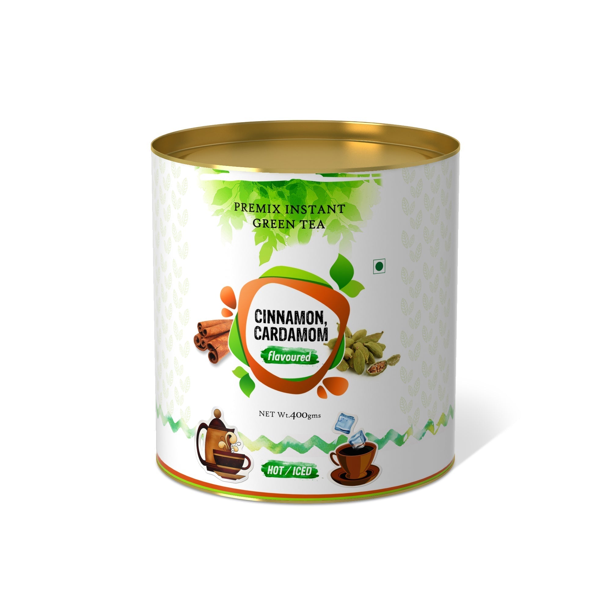 Cinnamon Cardamom Flavored Instant Green Tea - 800 gms