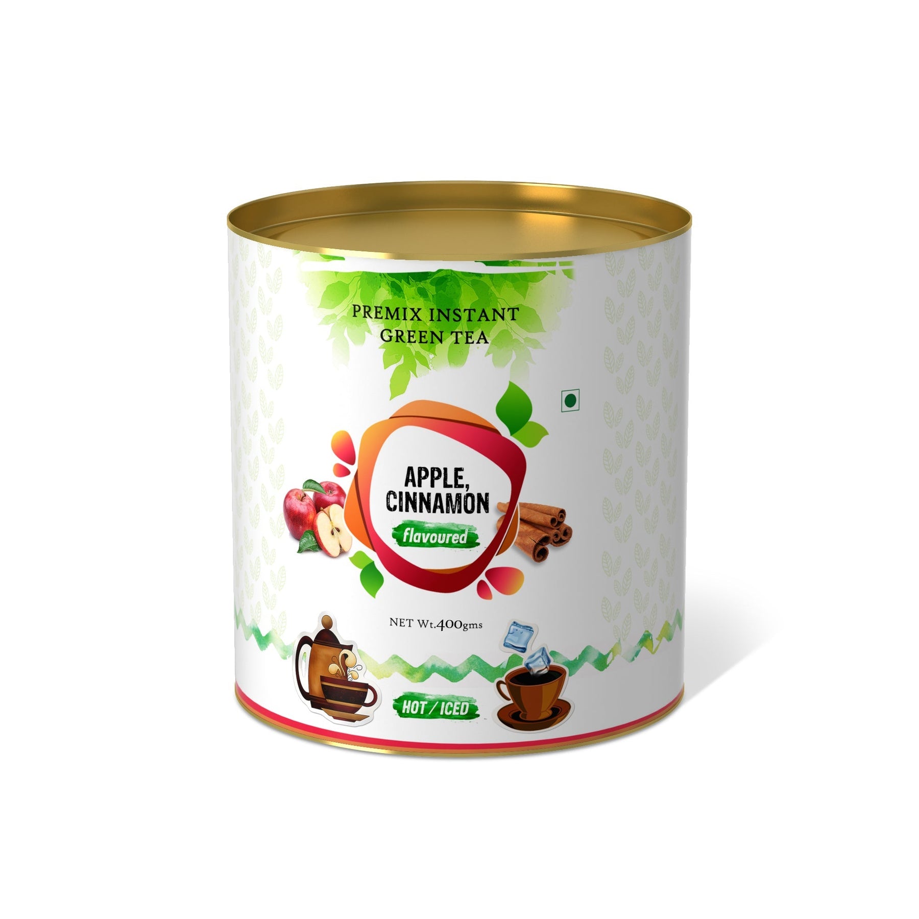 Apple Cinnamon Flavored Instant Green Tea - 400 gms