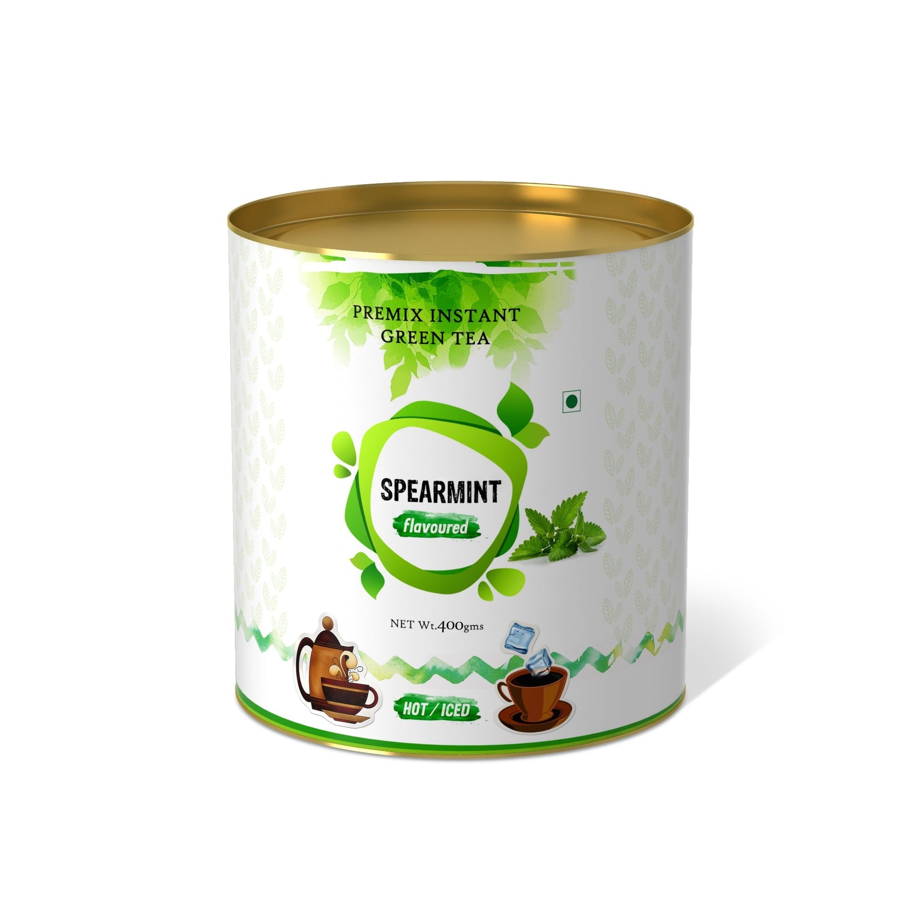 Spearmint Flavored Instant Green Tea - 400 gms